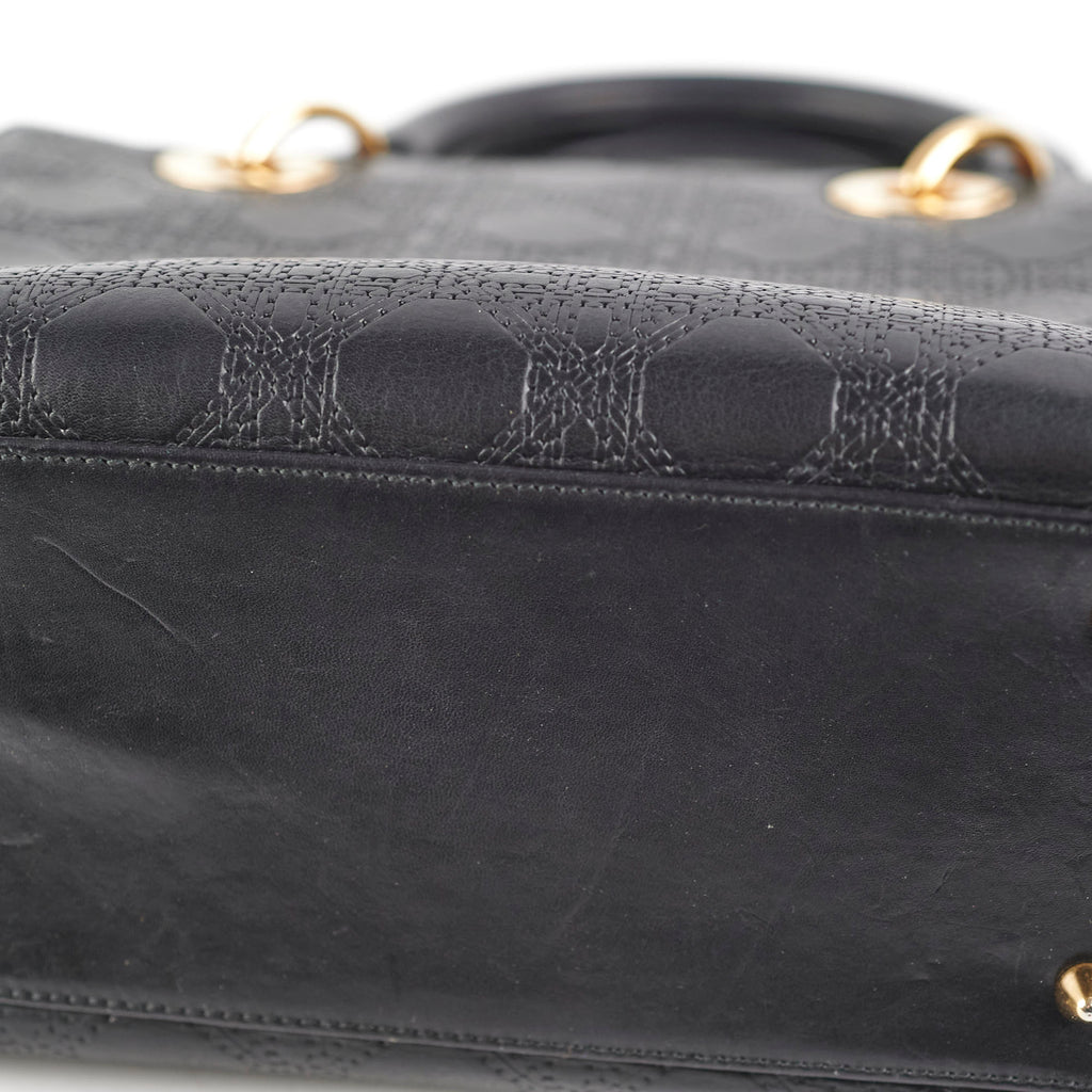 Dior Medium Lady Dior Cannage Bag Black