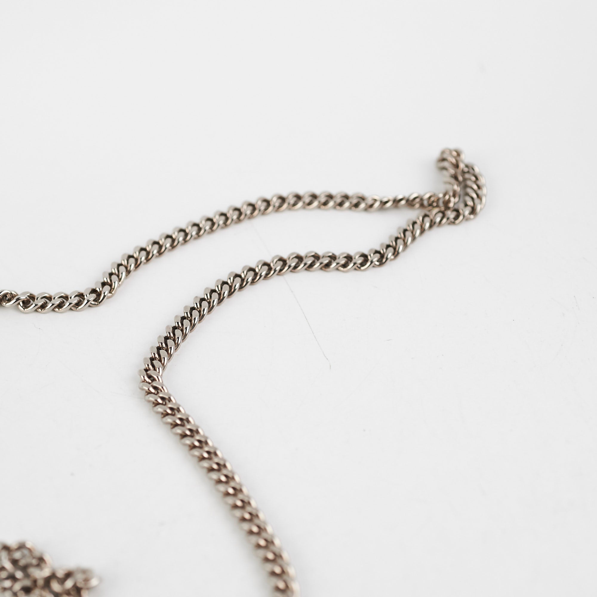 Christian Dior Small Micro Cannage Wallet On Chain Metallic Silver