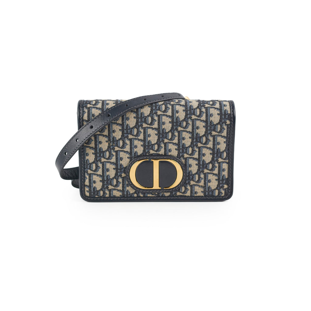 Christian Dior 2 n 1 Oblique Pouch Blue