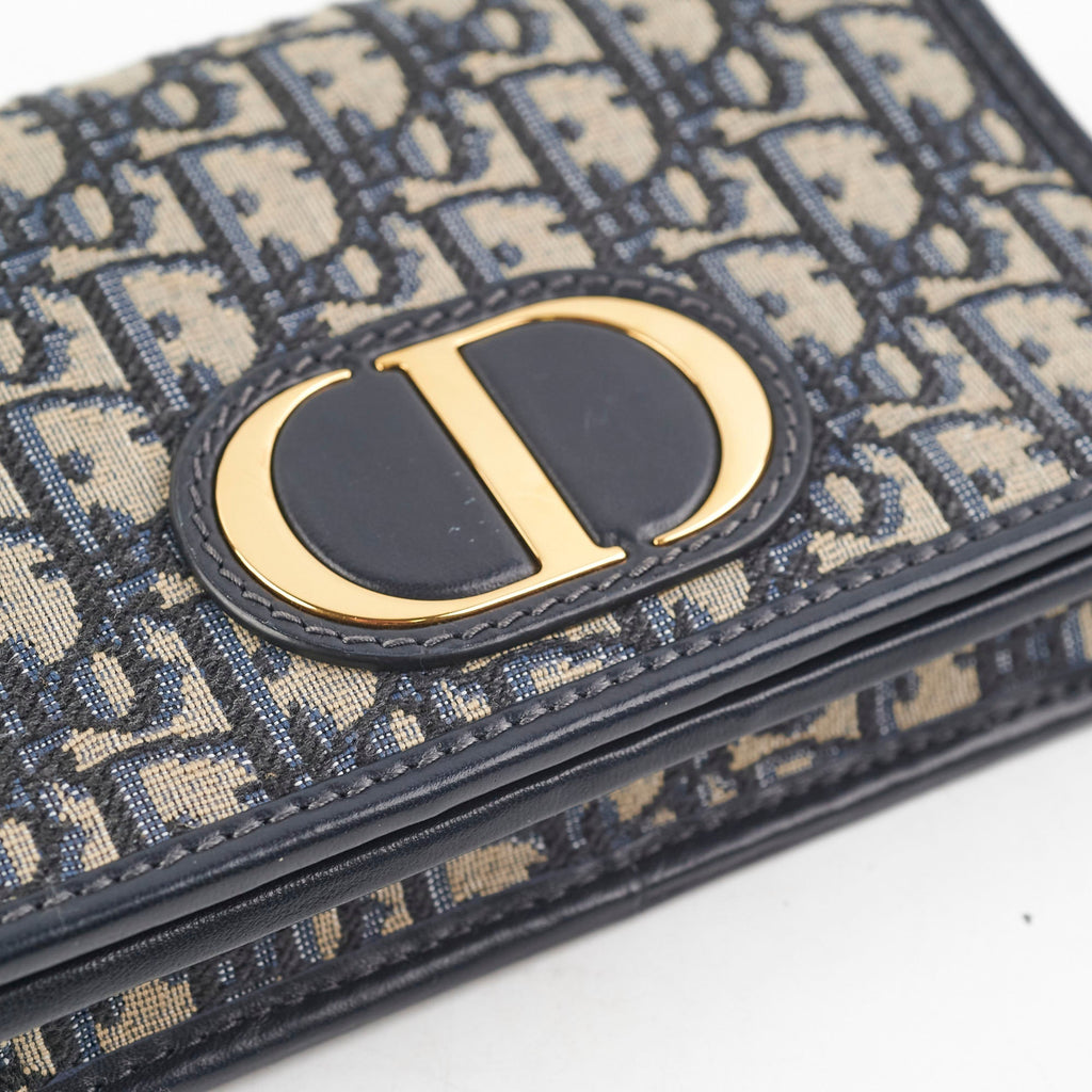 Christian Dior 2 n 1 Oblique Pouch Blue