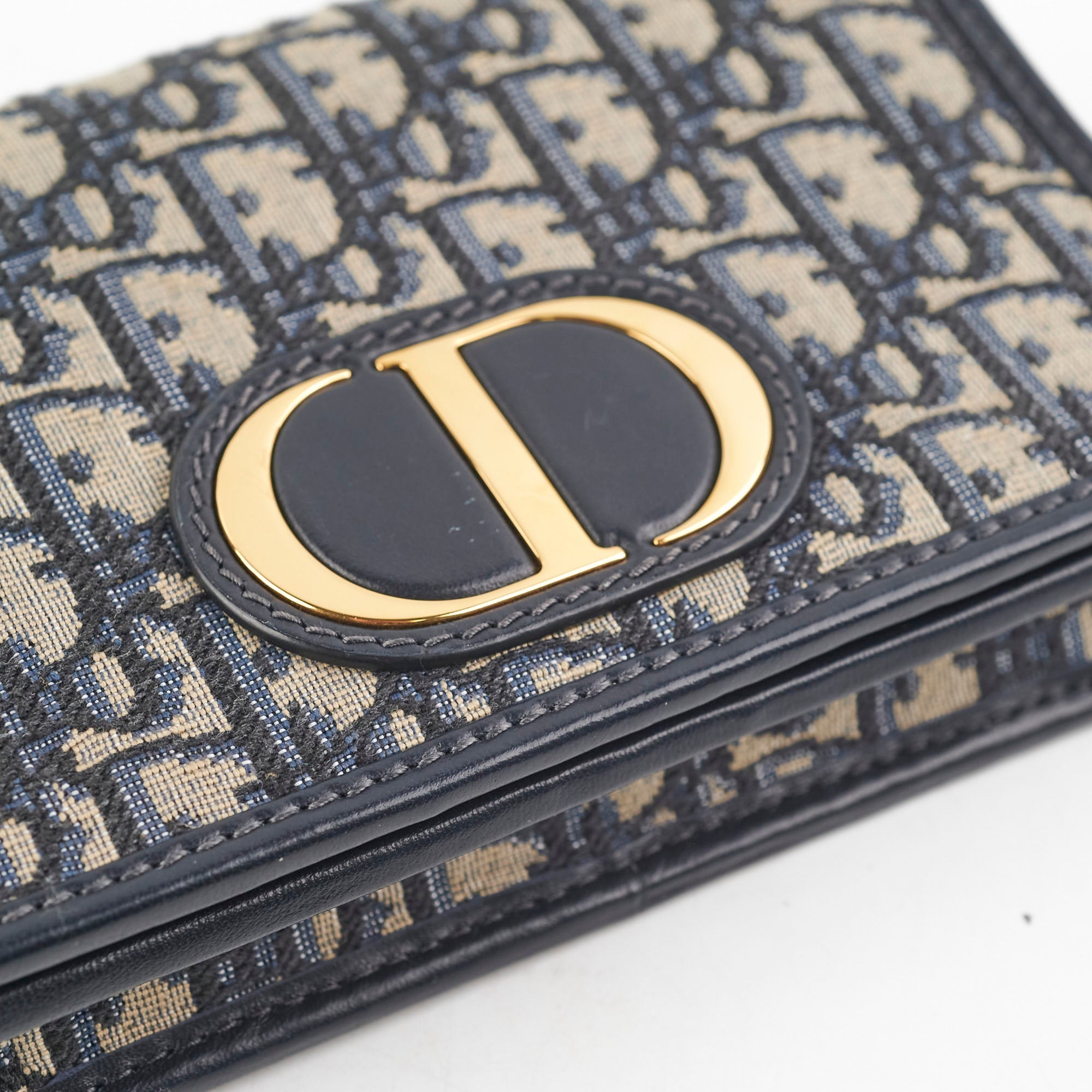 Christian Dior 2 n 1 Oblique Pouch Blue