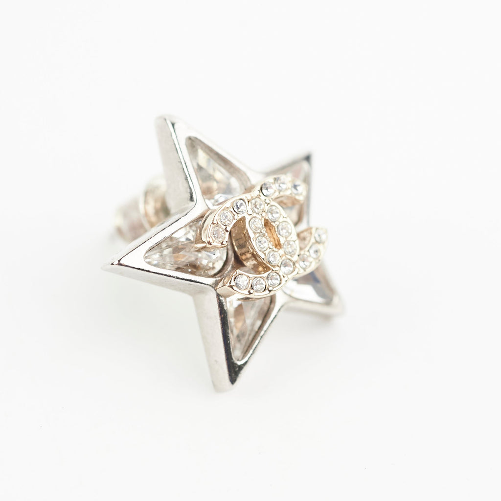 Chanel Star CC Logo Stud Earrings Costume Jewellery