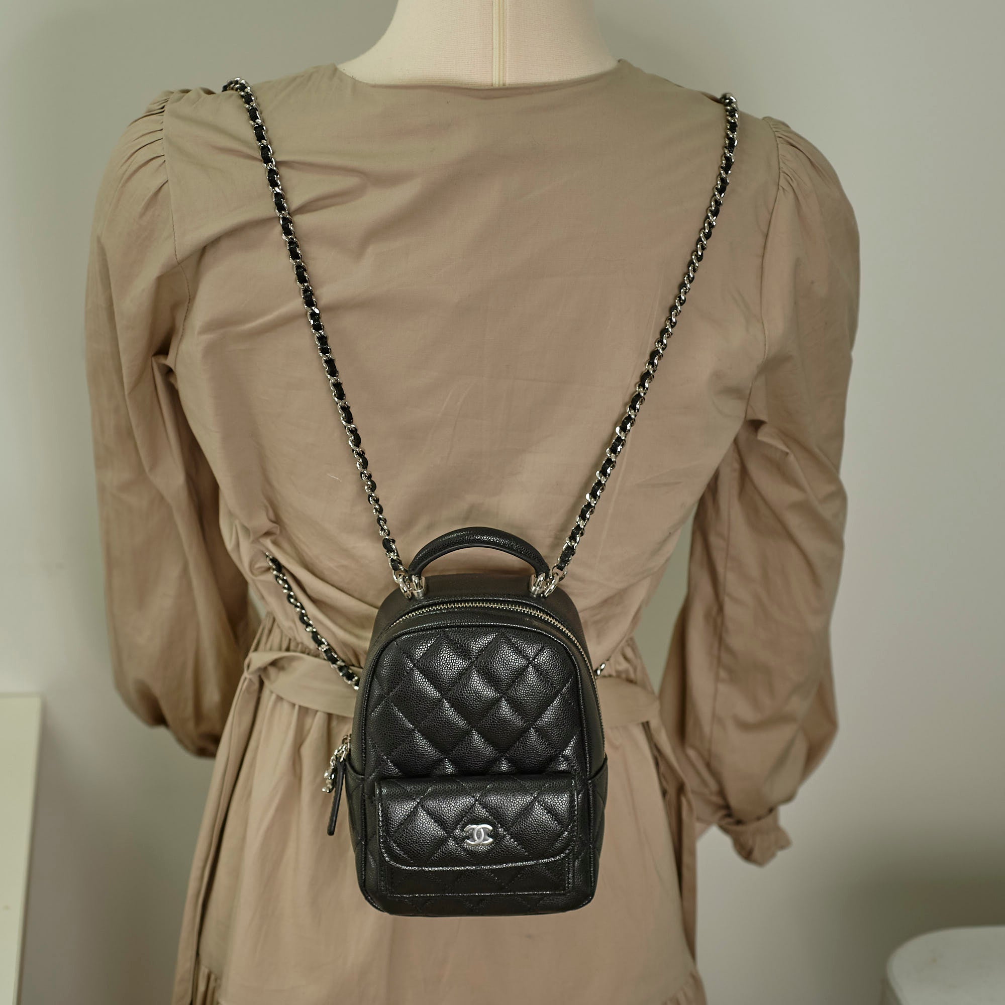 Chanel Mini Backpack Caviar Black