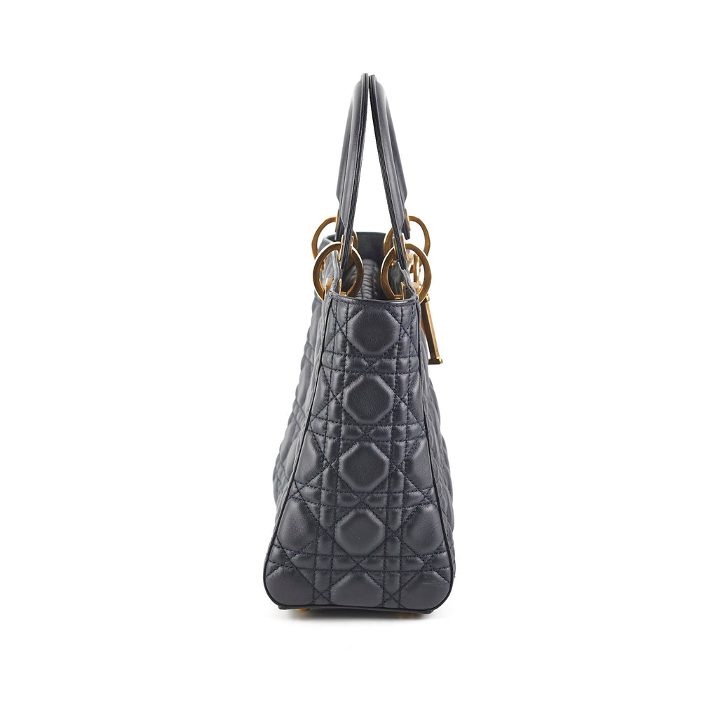 Dior Lady Dior Medium Calfskin Navy