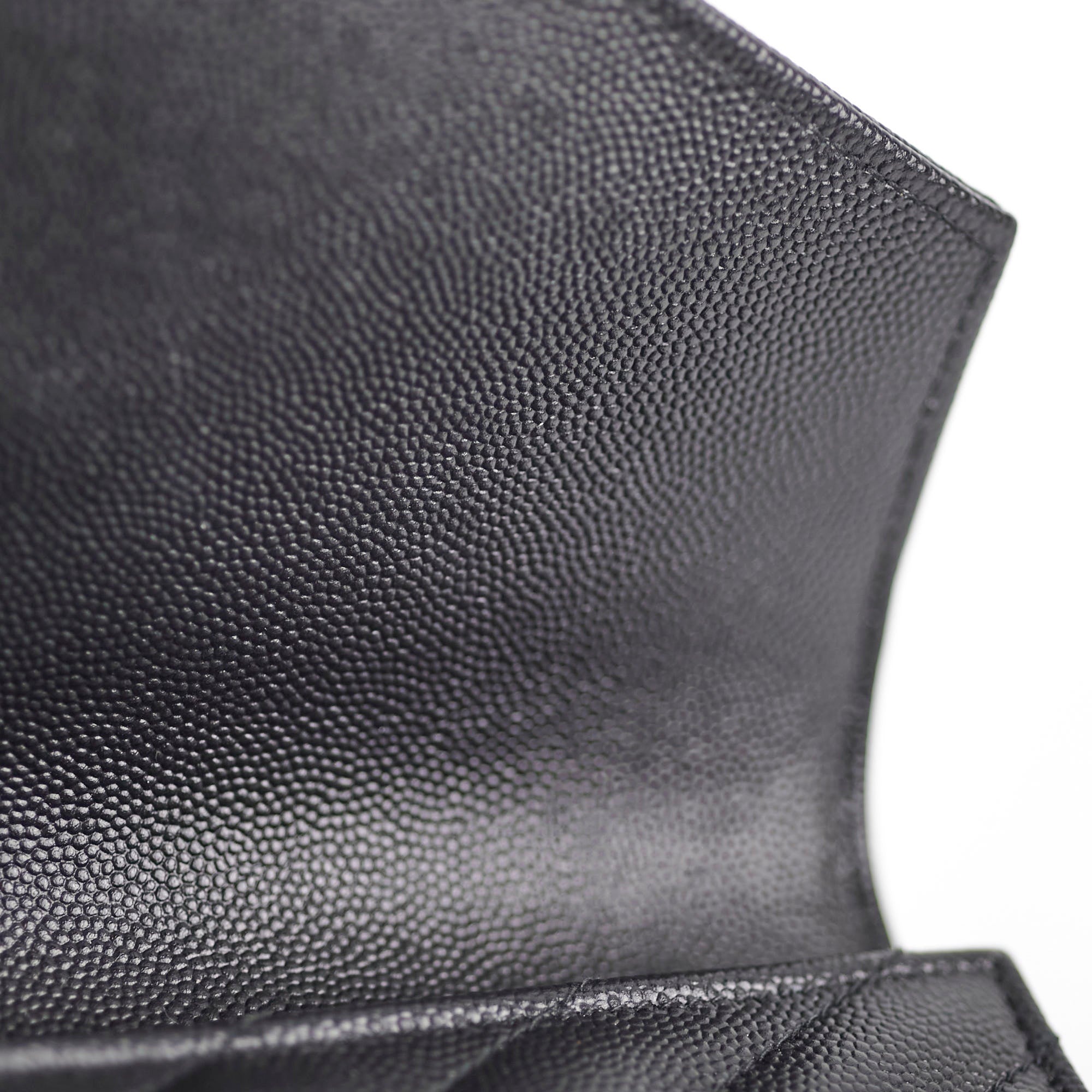 Saint Laurent Grained Leather Black Clutch Wristlet