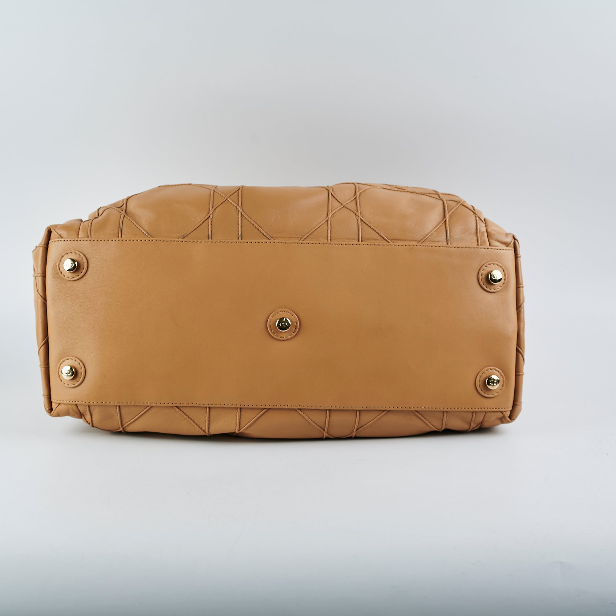 Dior Cannage Le Trente Leather Shoulder Bag Beige