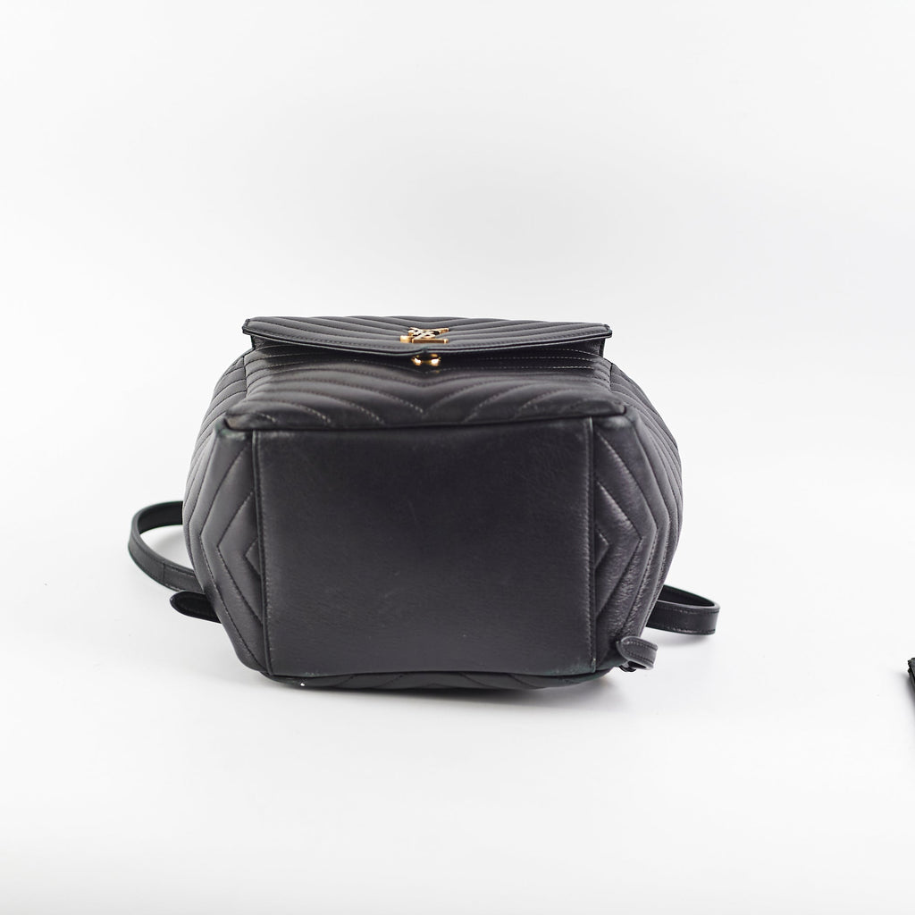 Saint Laurent Joe Quilted Backpack Black