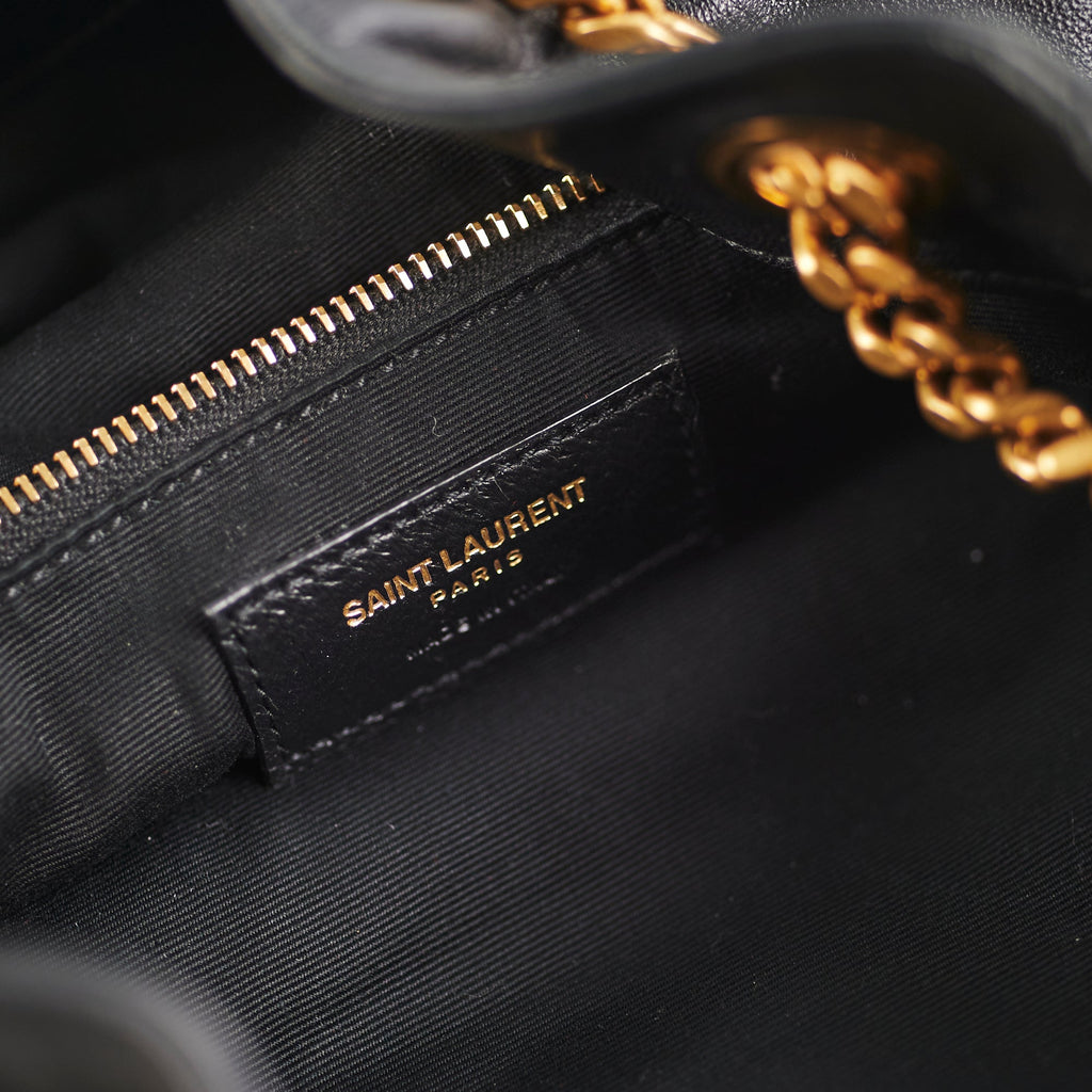 Saint Laurent Joe Quilted Backpack Black