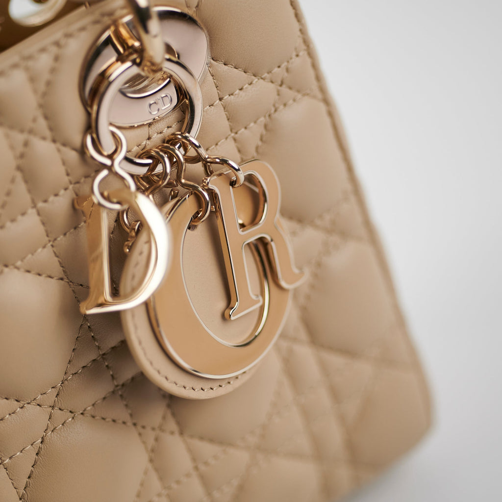 Christian Dior Small Lady Dior Beige