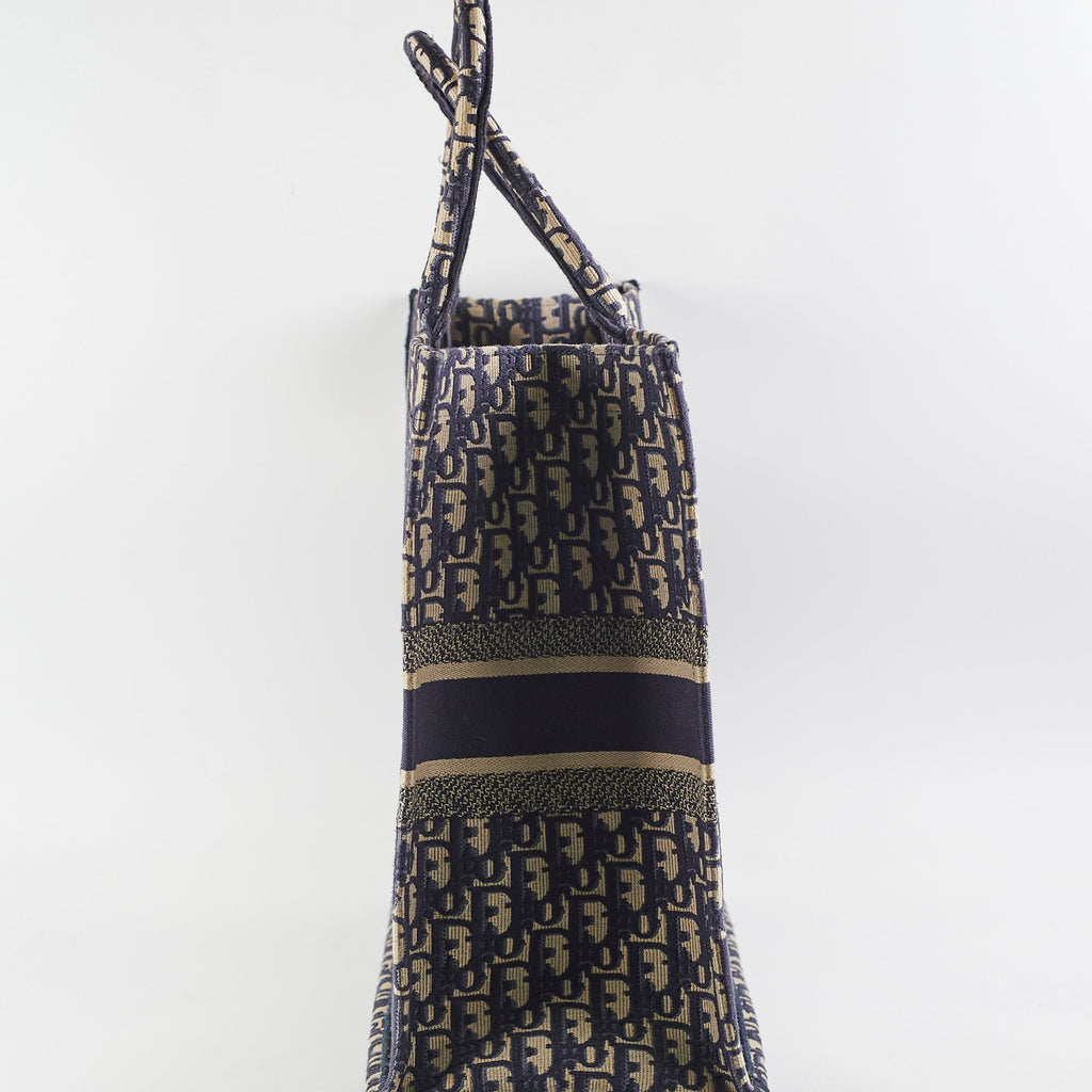 Christian Dior Oblique Book Tote Navy (GW Initials)