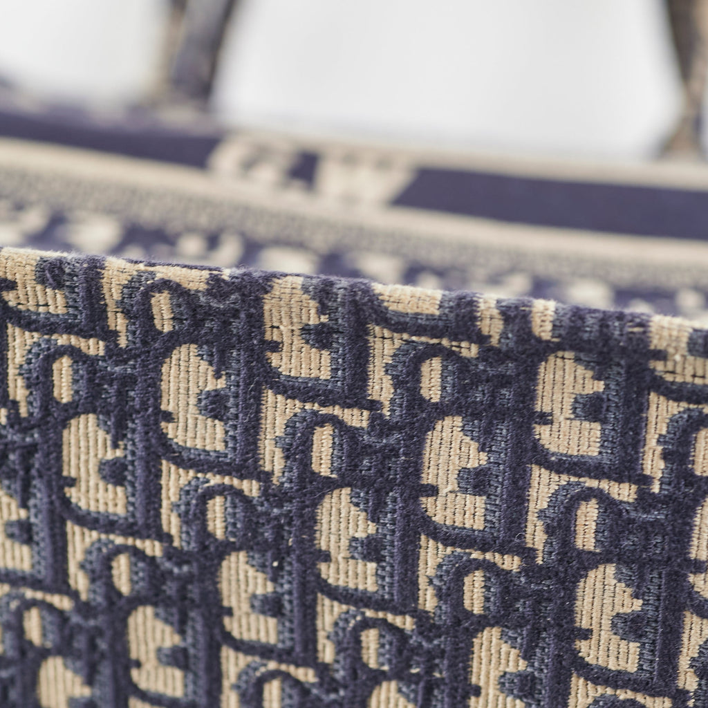 Christian Dior Oblique Book Tote Navy (GW Initials)