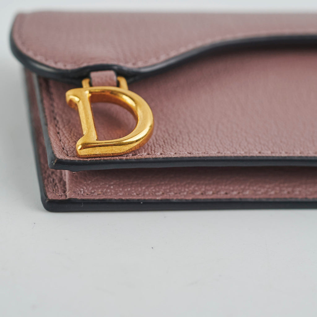 Christian Dior Saddle Bloom  Holder Pink