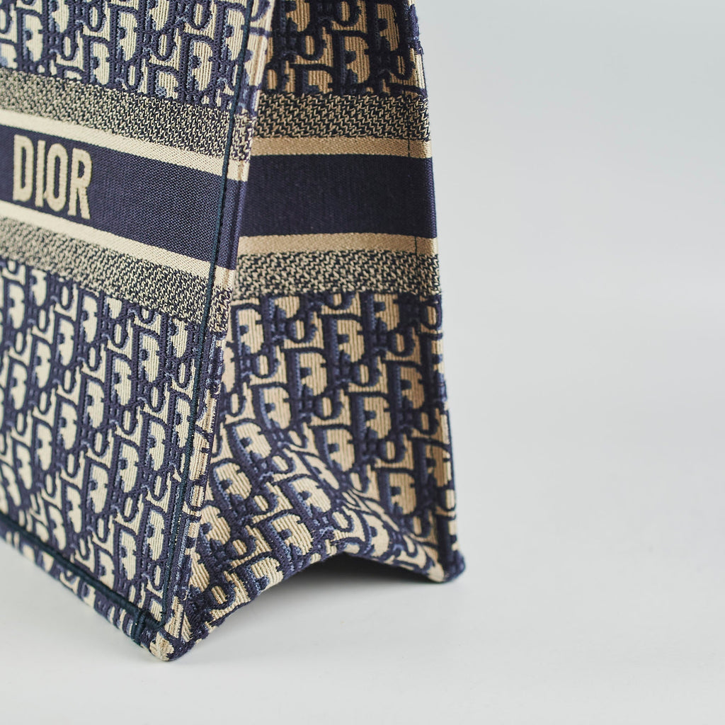 Christian DIor Large Book Tote Navy