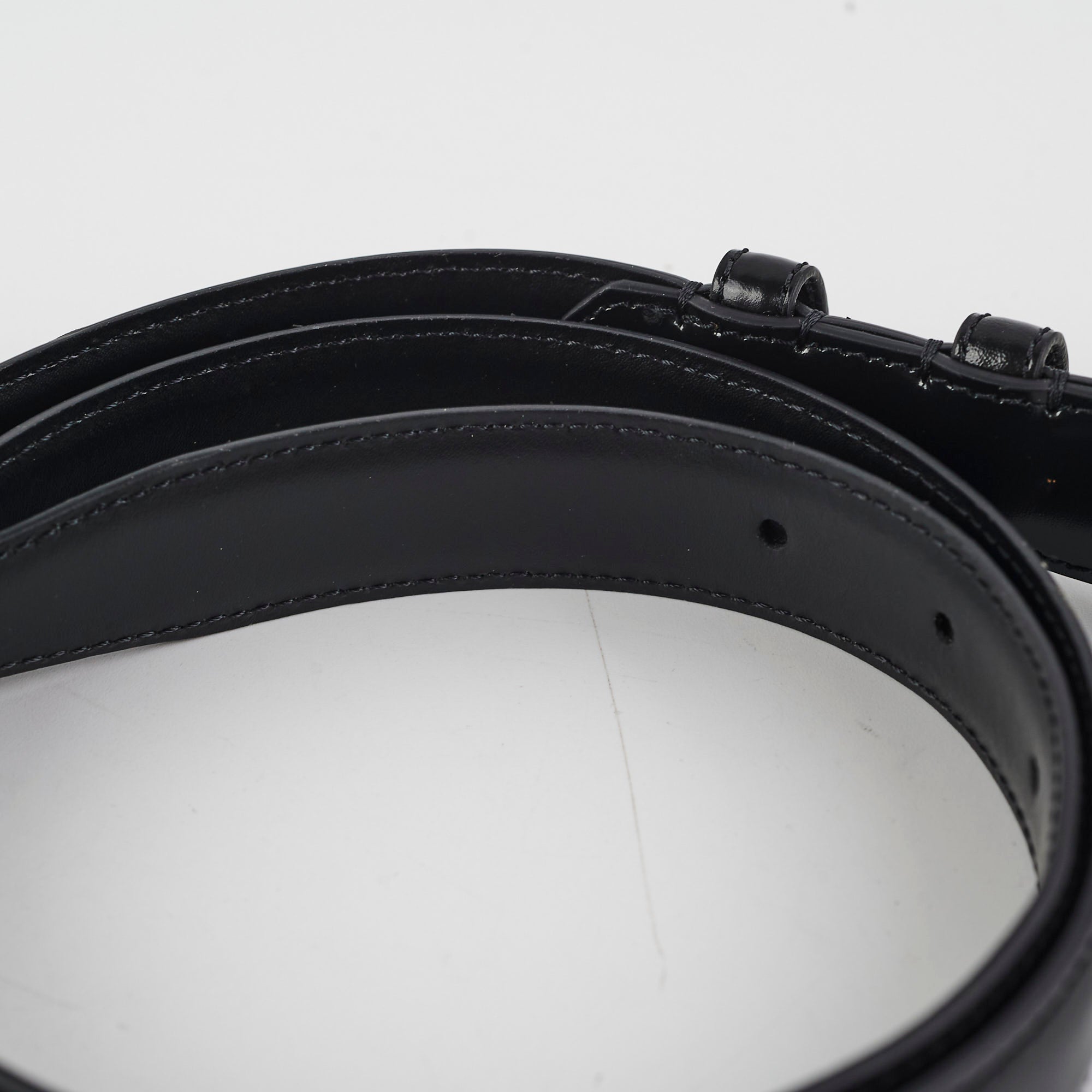 Celine Triomphe Medium Belt Black Size 85cm