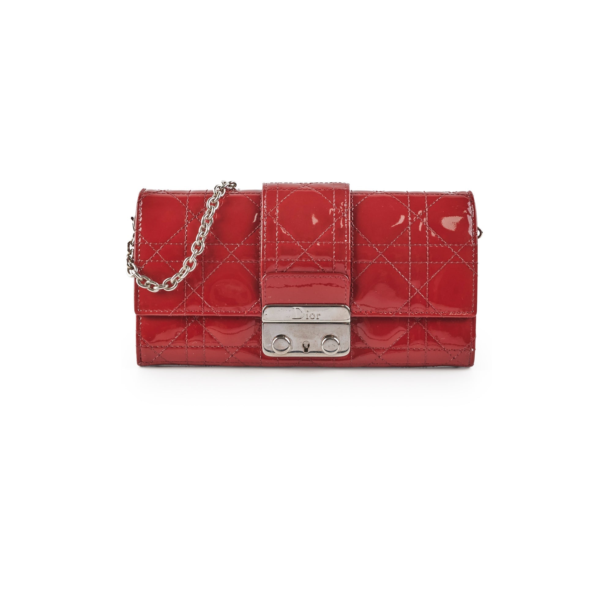 Christian Dior Red Patent Wallet
