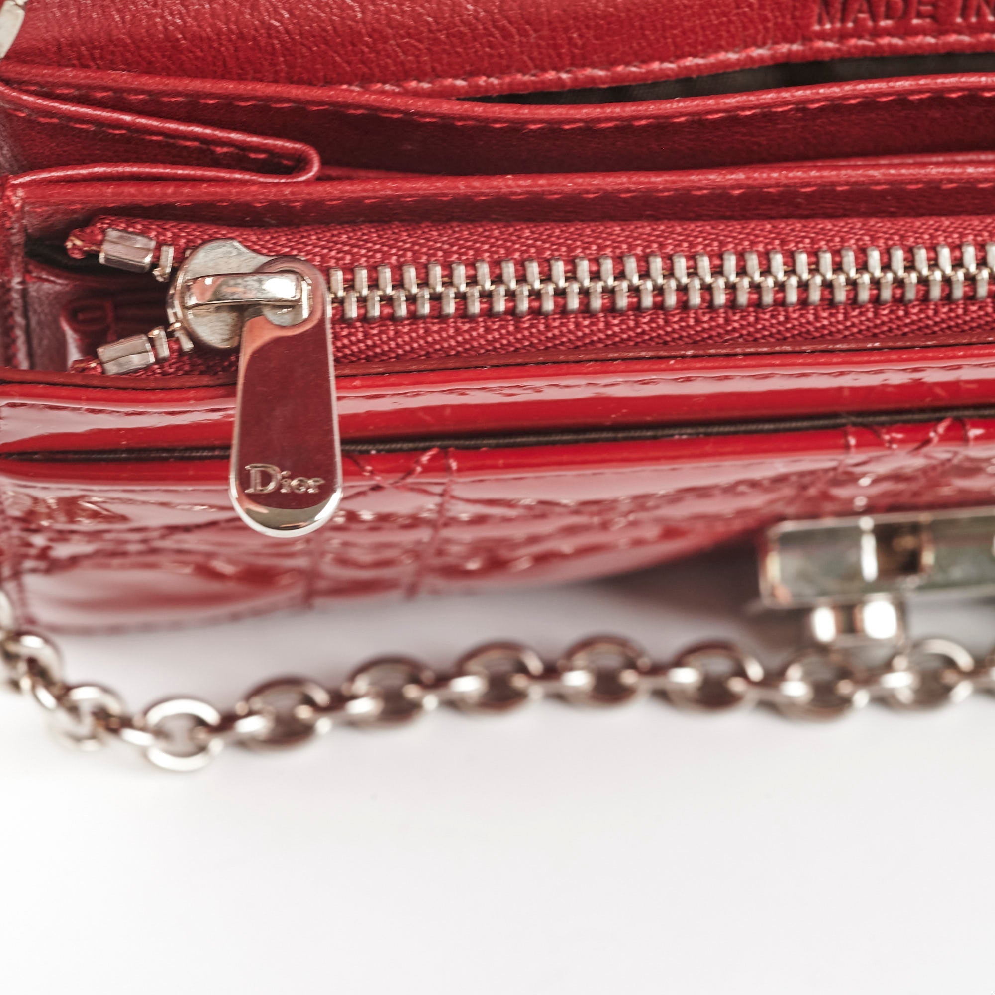 Christian Dior Red Patent Wallet