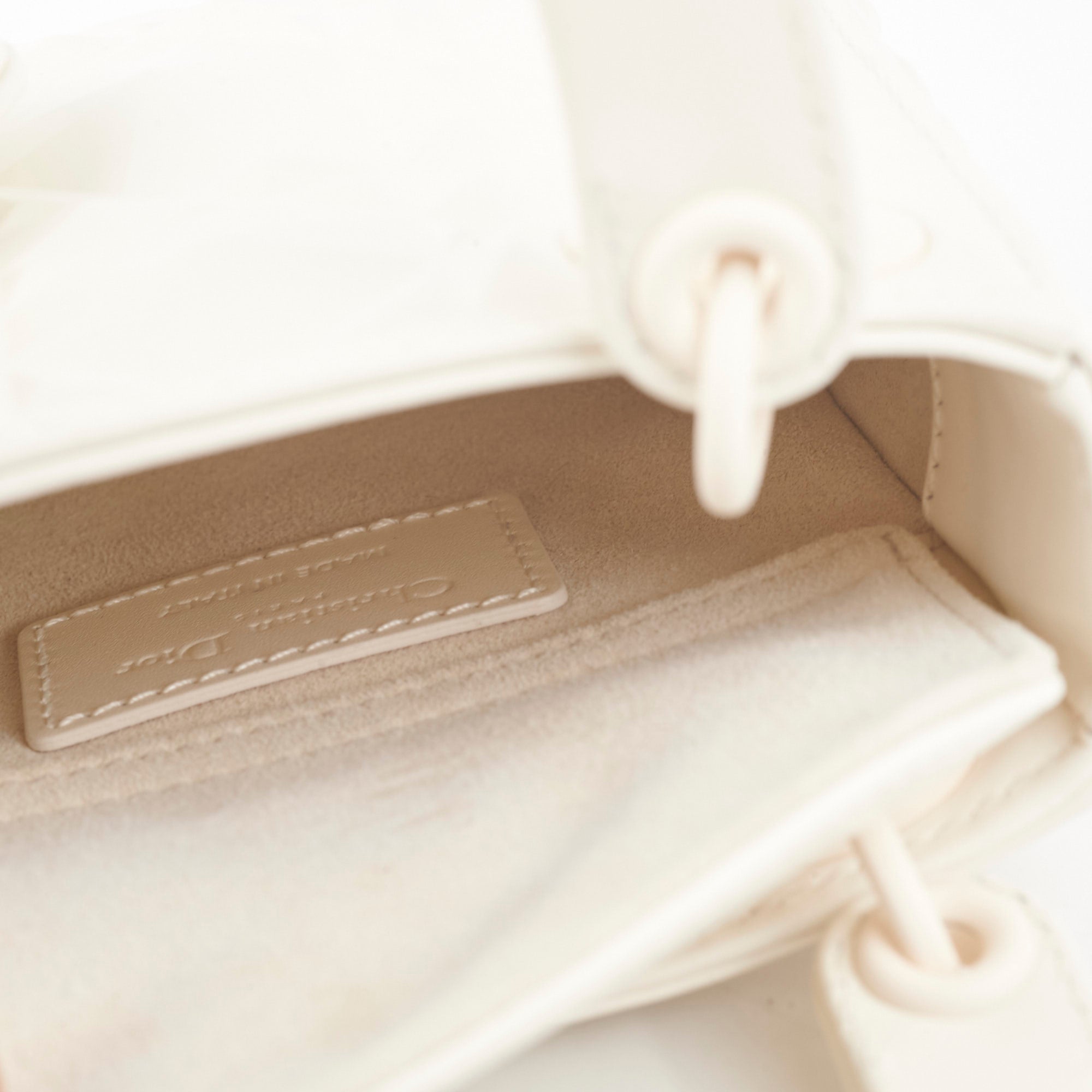 Christian Dior Micro Lady Dior White