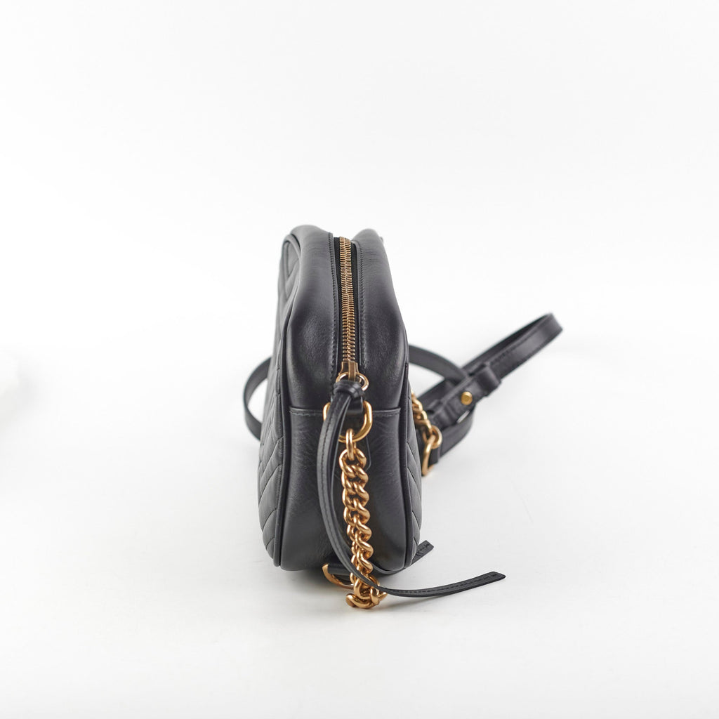 Gucci Small Marmont Camera Bag Black
