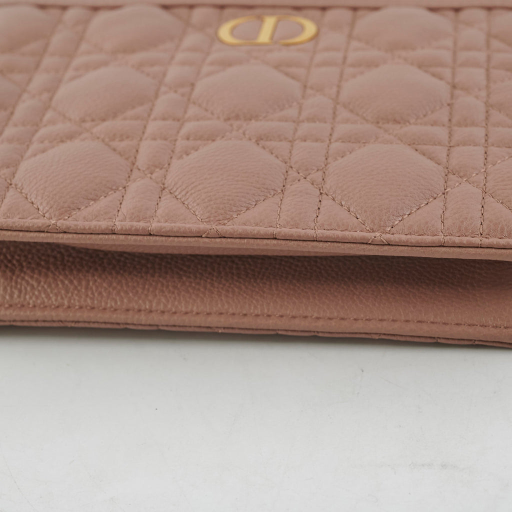 Christian Dior Caro Every Pouch Clutch Rose Nude