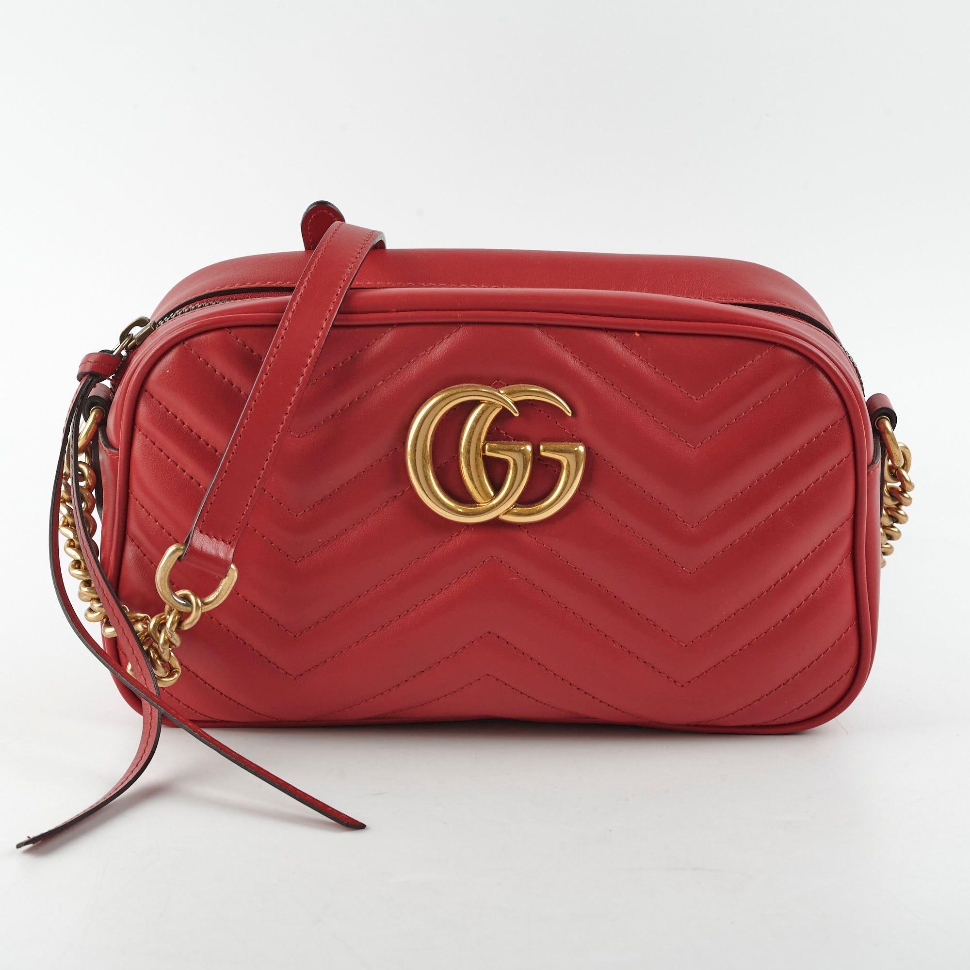 Gucci Marmont Small Soho Disco Bag Red
