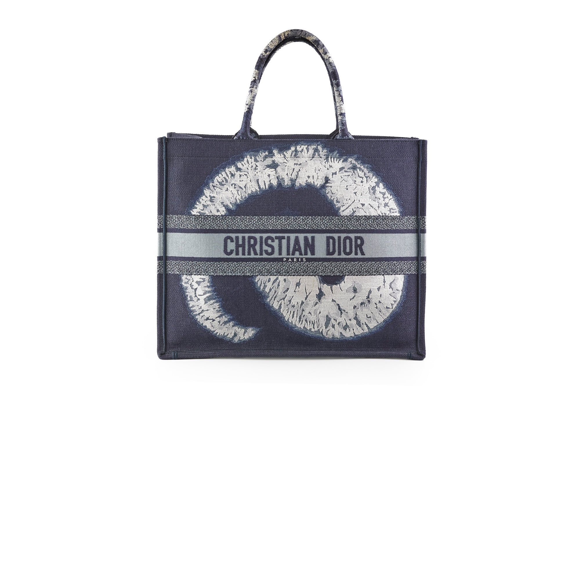 Christian Dior Book Tote Large Blue Tie Dye