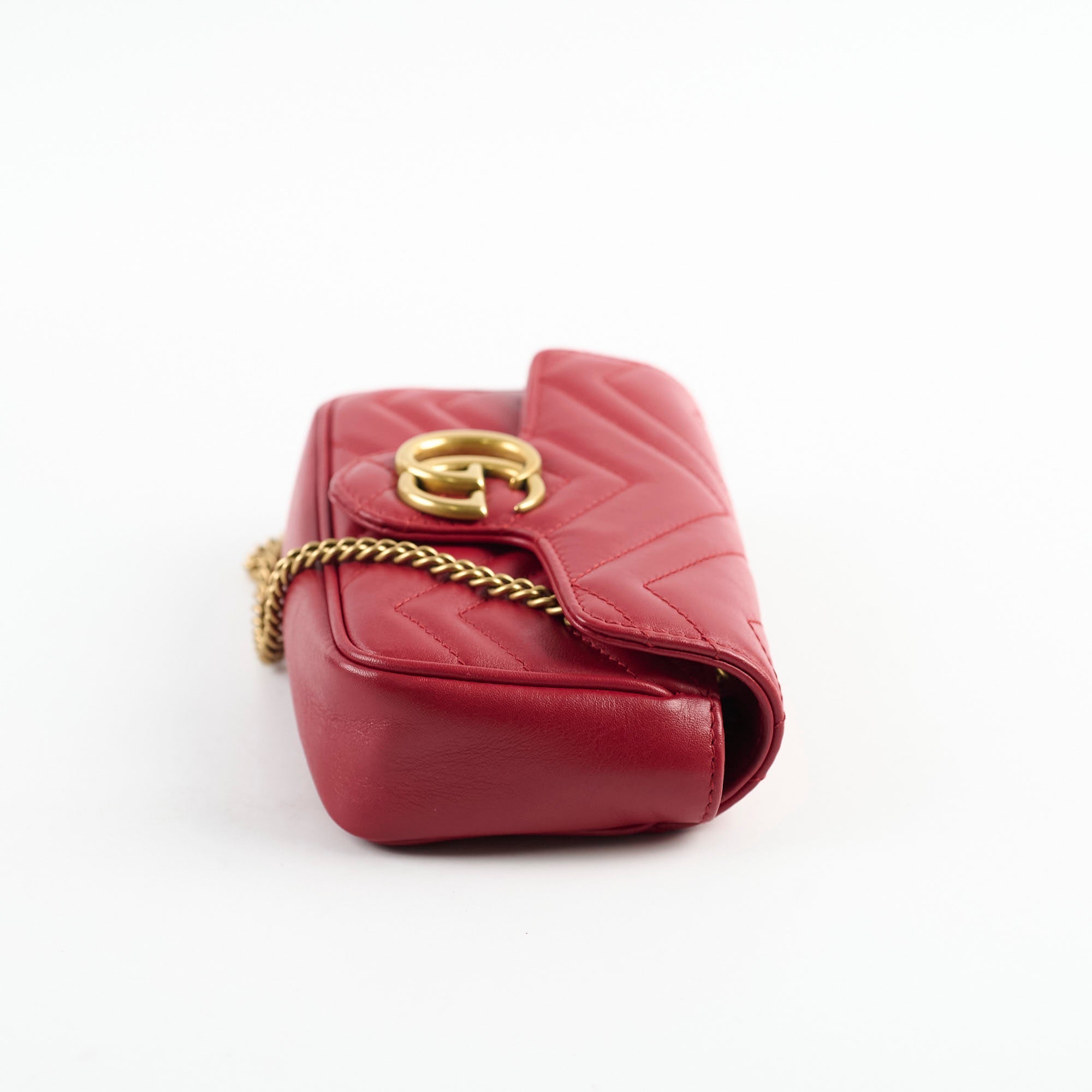 Gucci Super Mini Marmont Red Crosbody