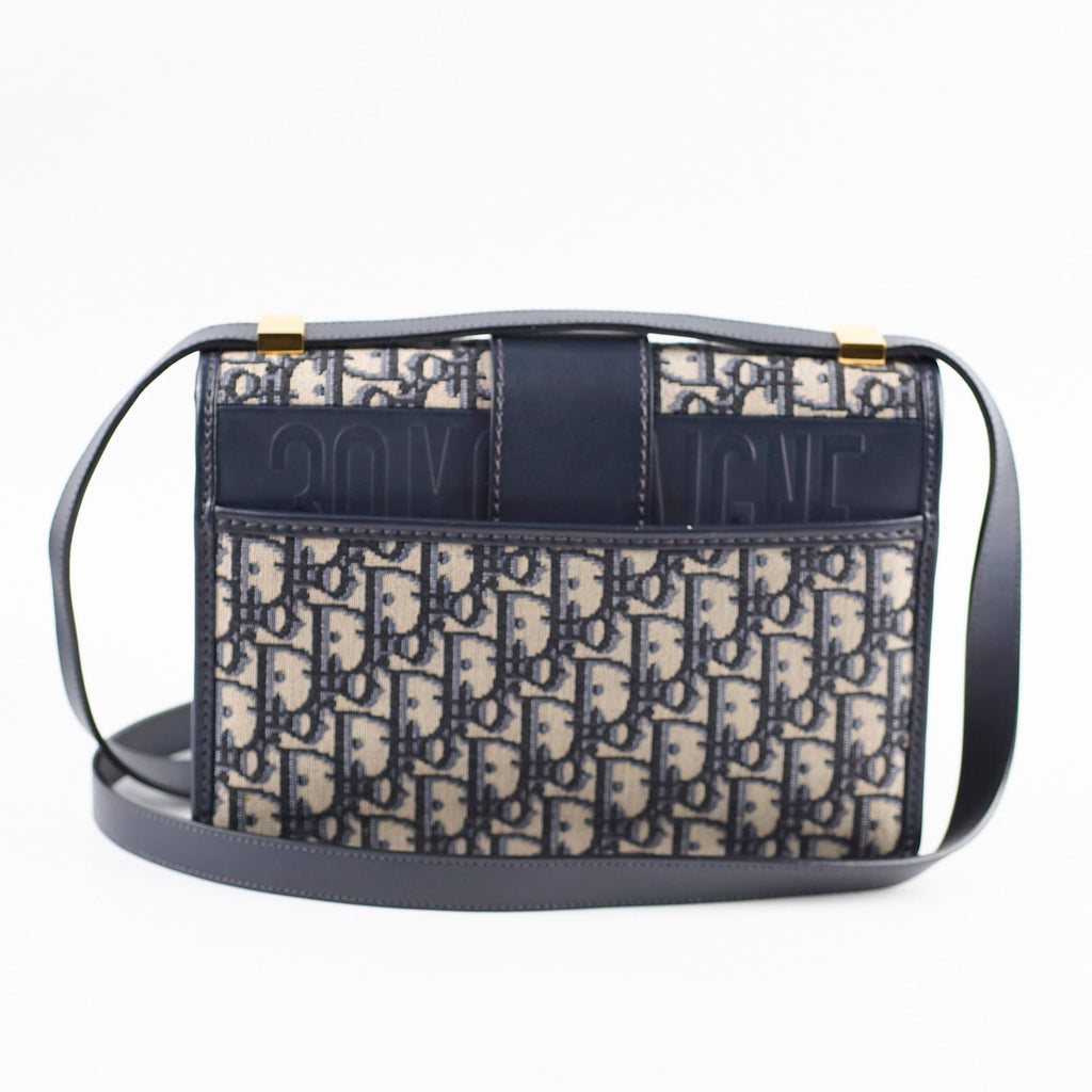 Christian Dior Montaigne 30 Navy Oblique