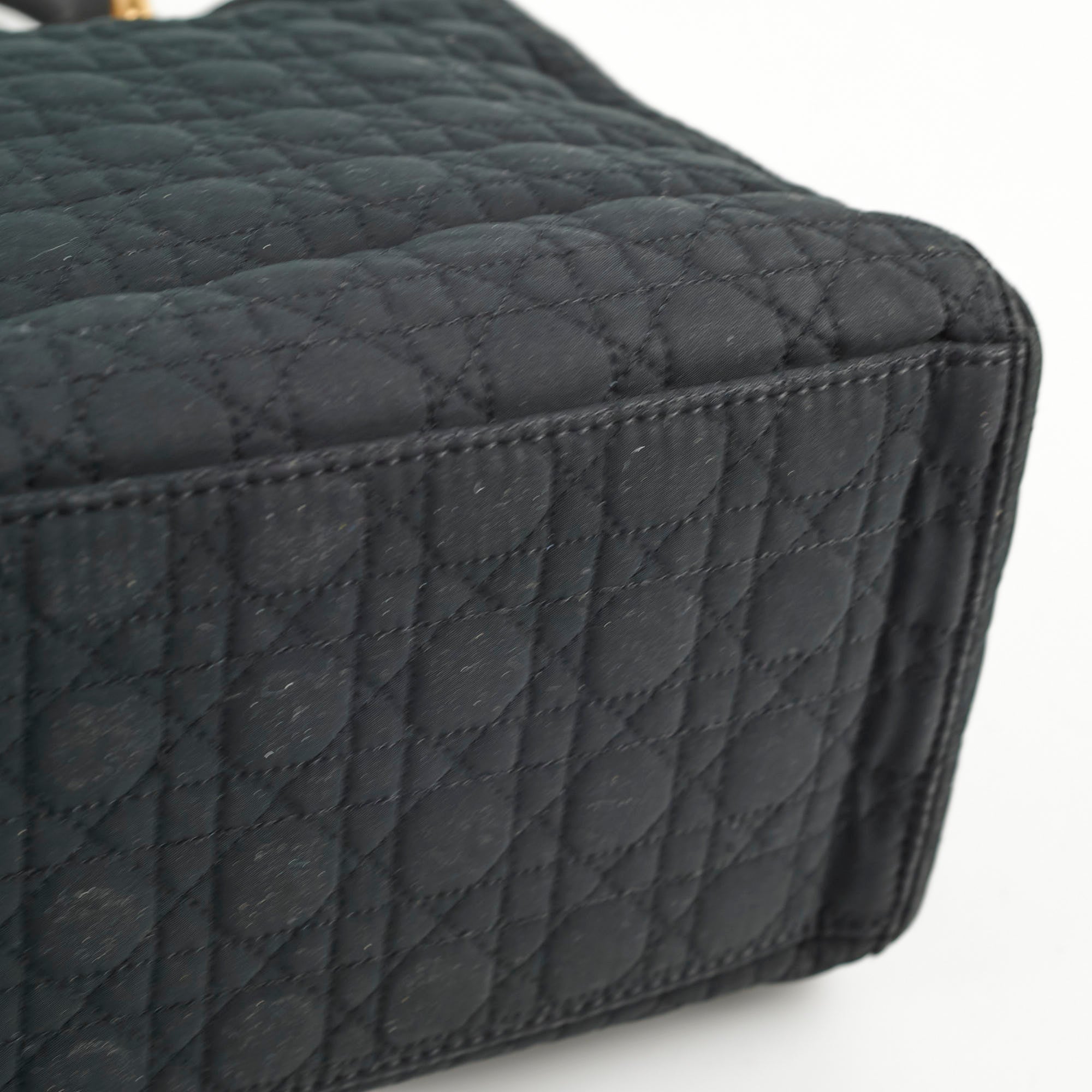 Christian Dior Lady Dior Medium Cannage Nylon Black