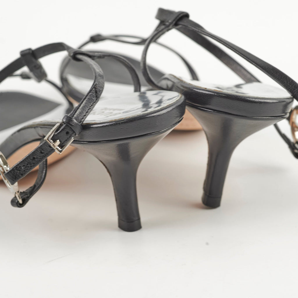 Gucci Kitten Heels Nappa Moorea Nero 38