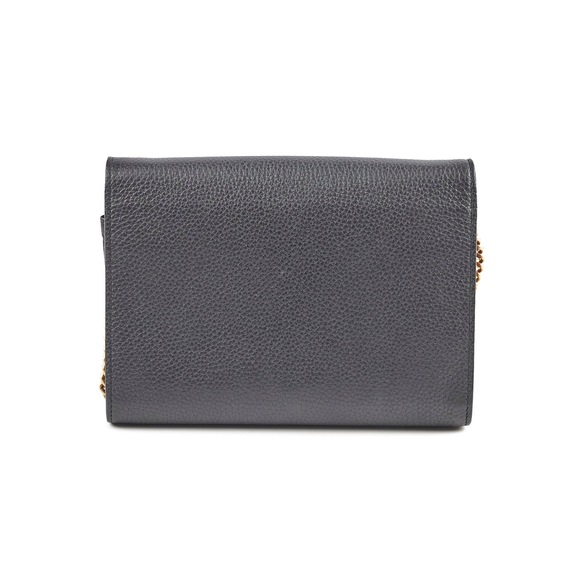 Gucci Marmont Black Leather Wallet On Chain WOC