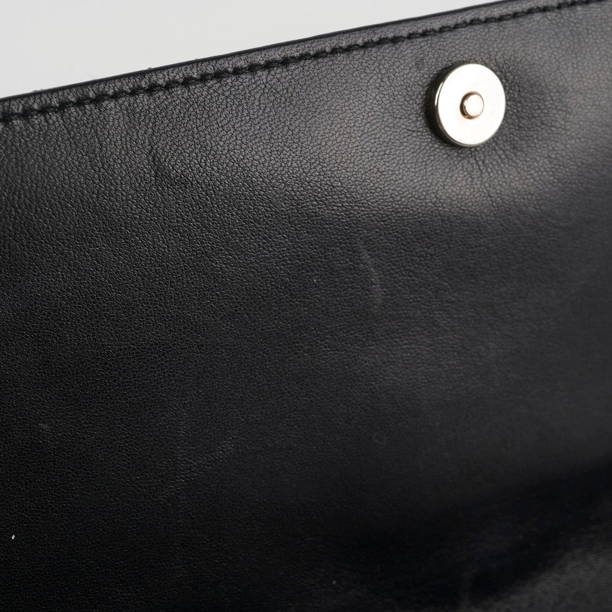 Christian Dior Patent Black Clutch On Chain