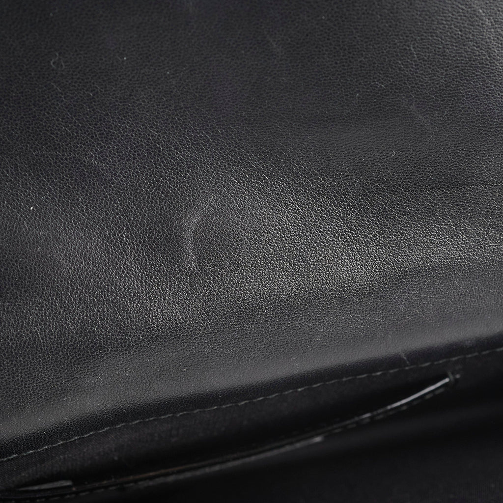 Christian Dior Patent Black Clutch On Chain
