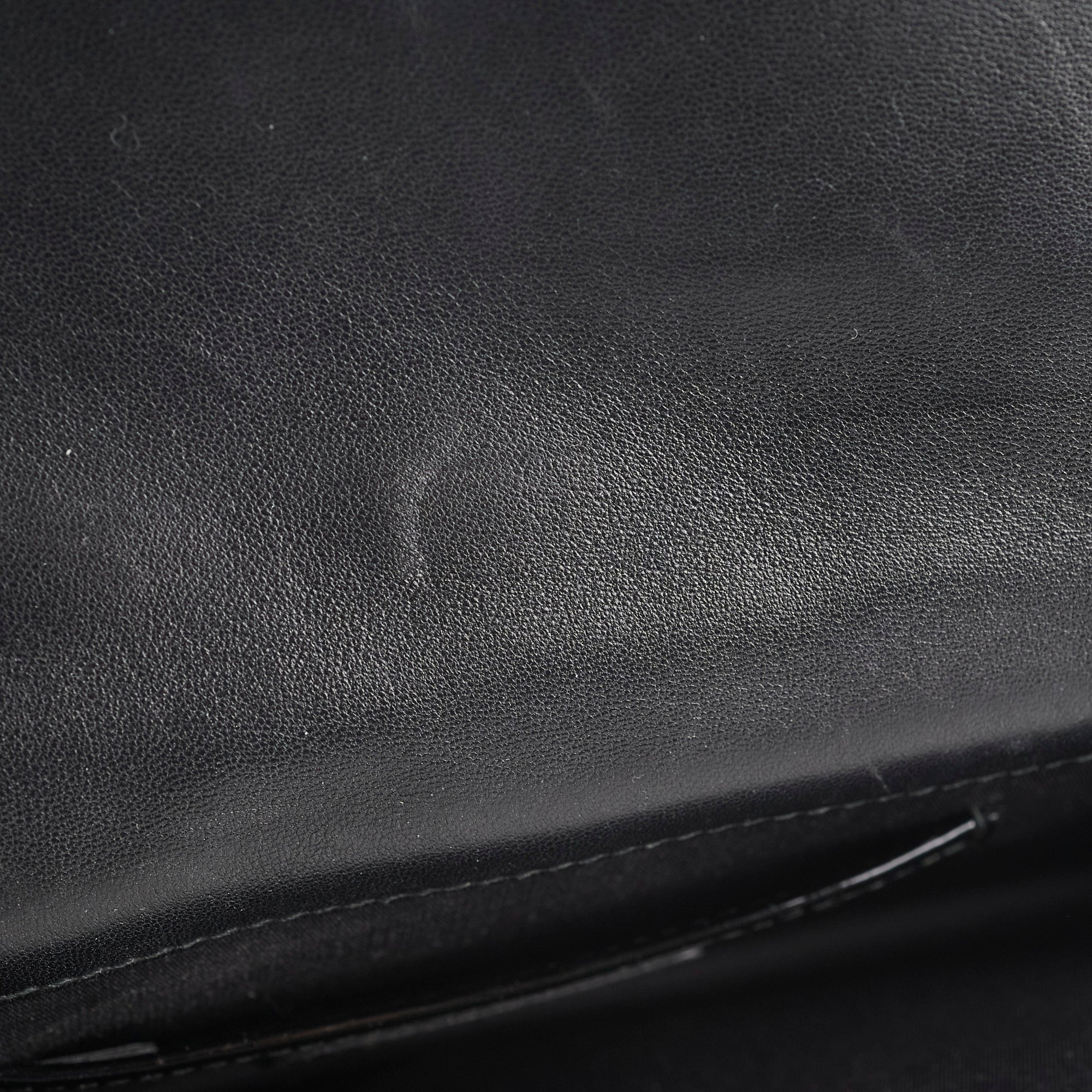 Christian Dior Patent Black Clutch On Chain