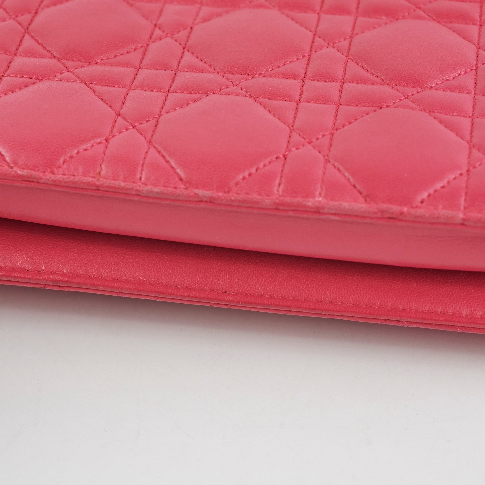 Dior Wallet On Chain Lambskin Pink