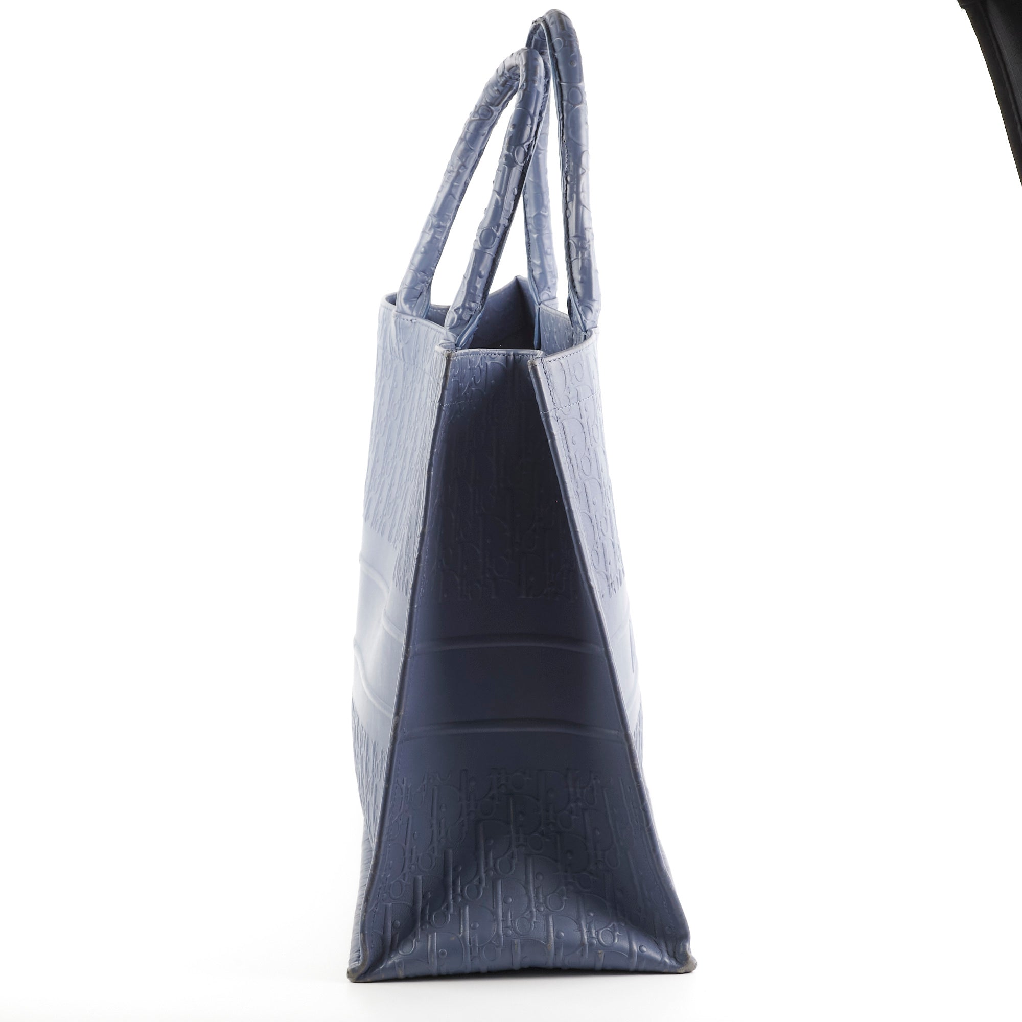 Dior Large Leather Book Tote Navy