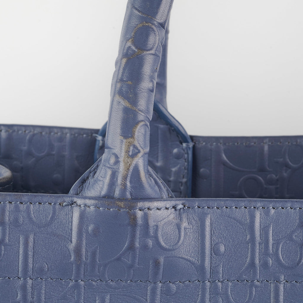 Dior Large Leather Book Tote Navy