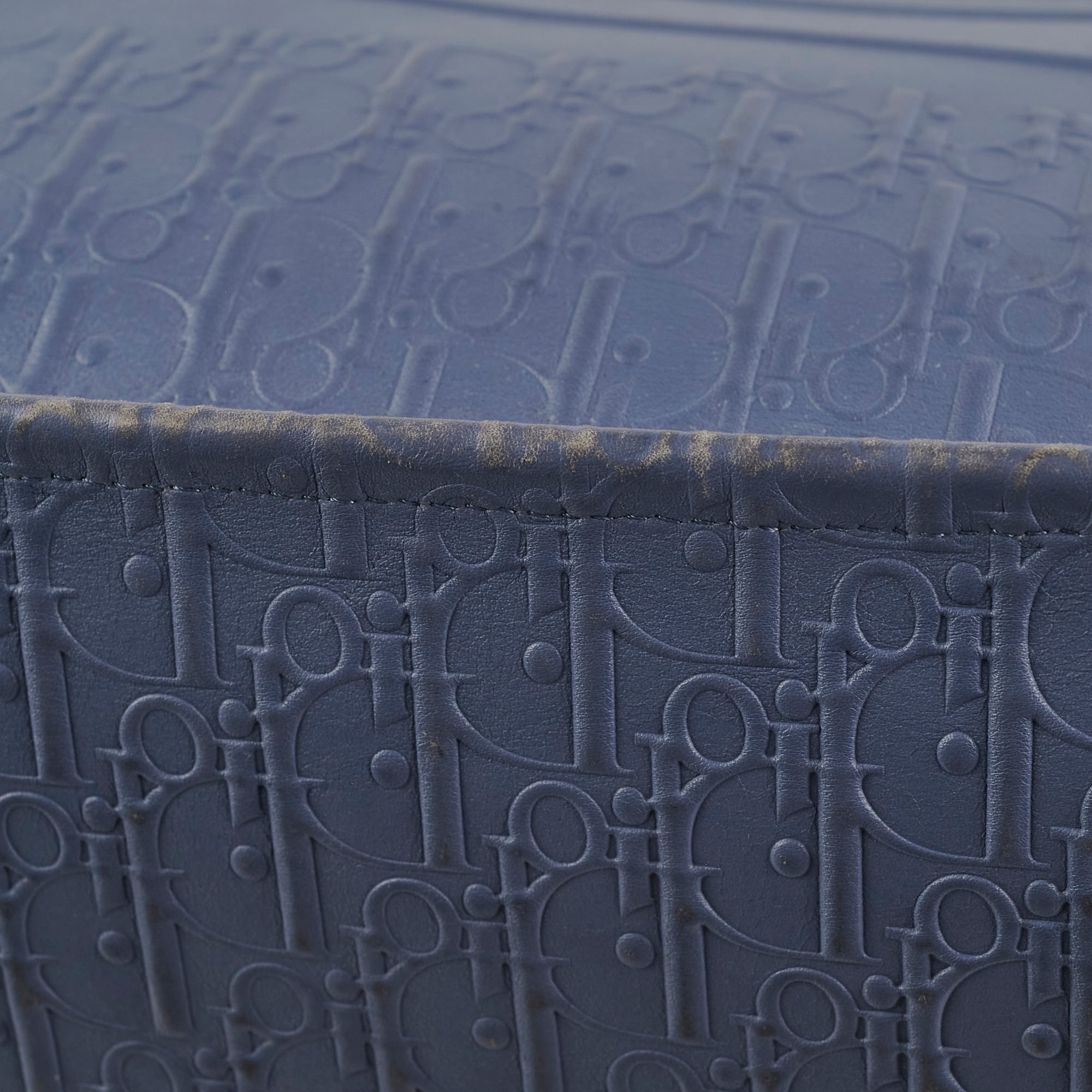 Dior Large Leather Book Tote Navy