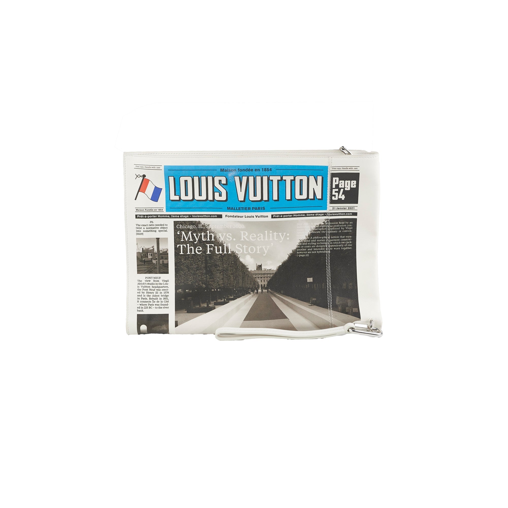 Louis Vuitton X Virgil Abloh AW21 Newspaper Clutch