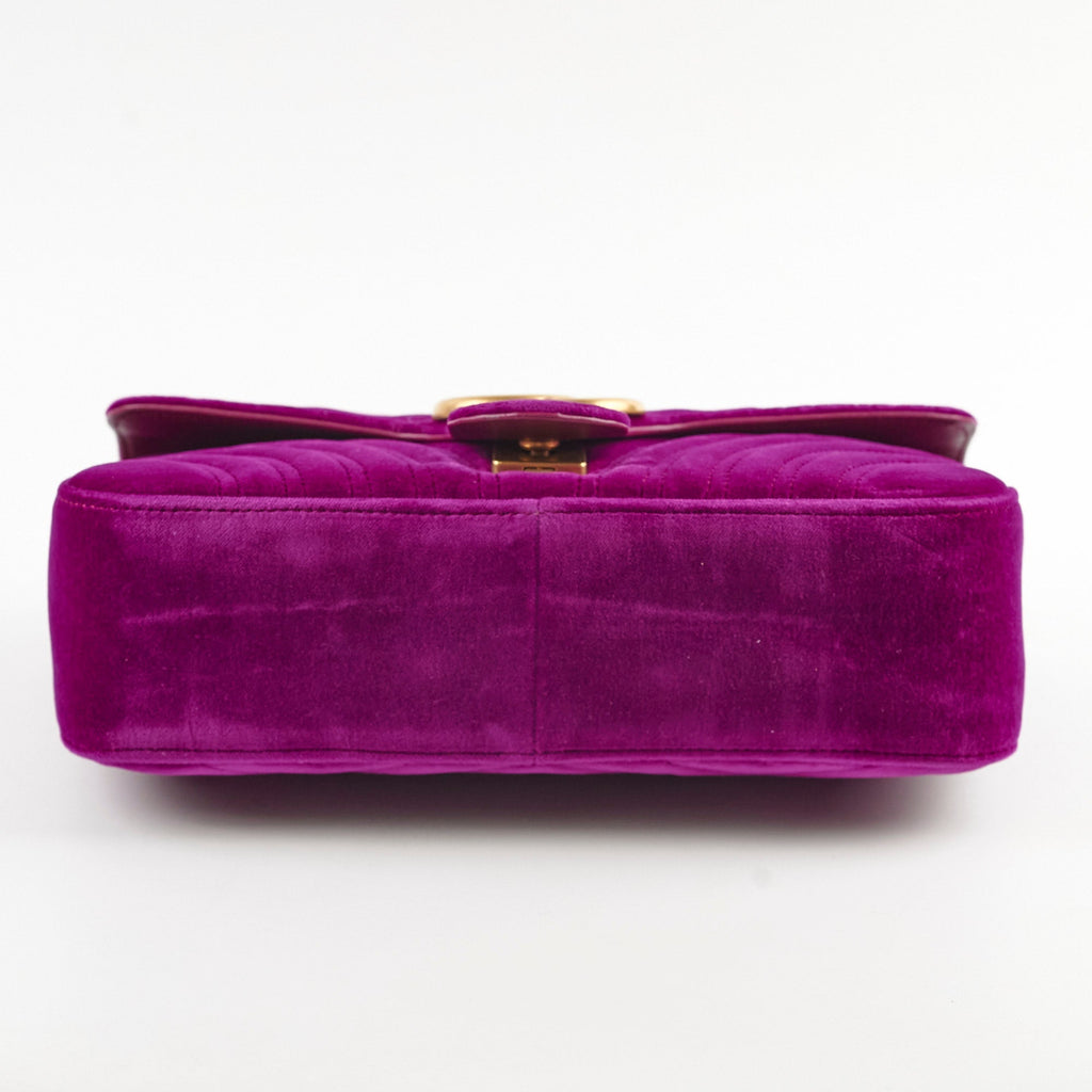 Gucci Small Velvet Violet GG Marmont