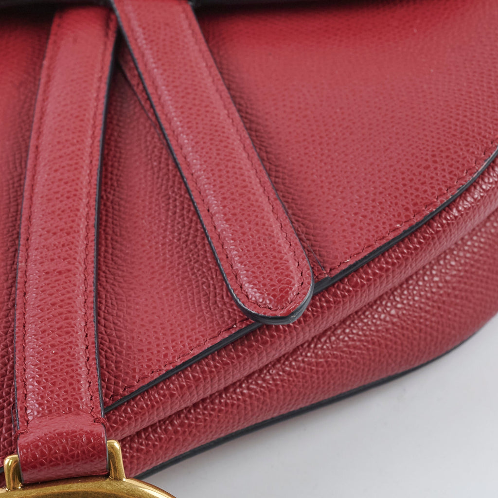 Christian Dior Saddle Bag Burgundy