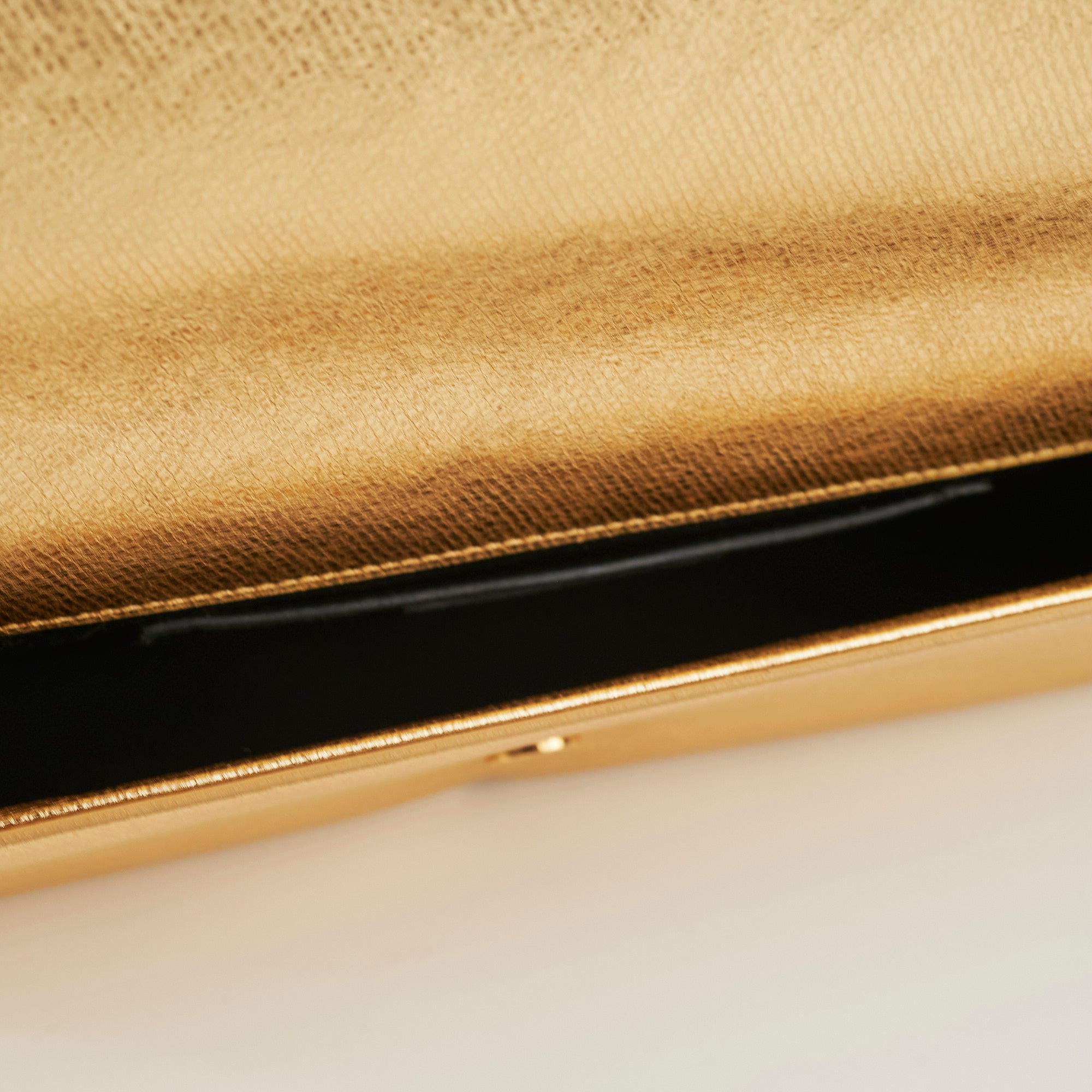 Saint Laurent Kate Tassel Gold Clutch