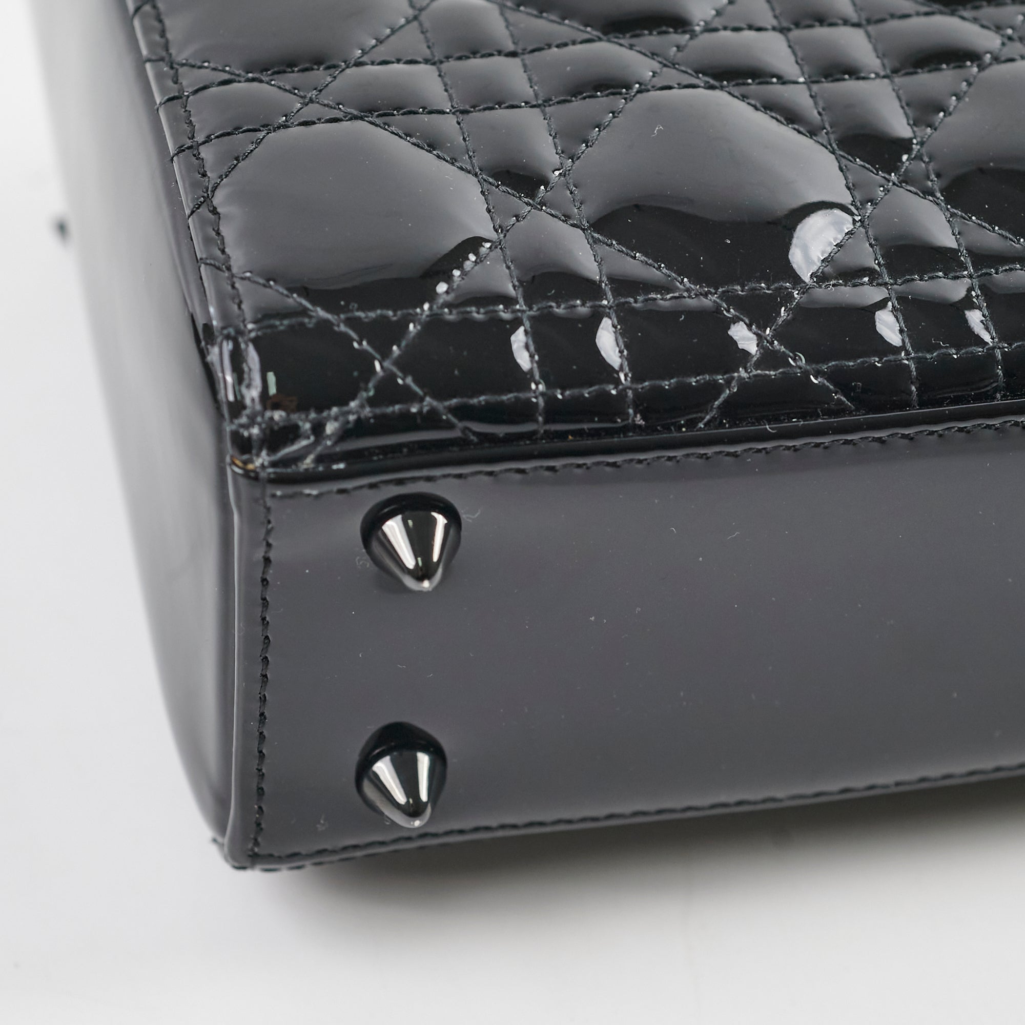 Christian Dior Small Lady Dior Patent Black