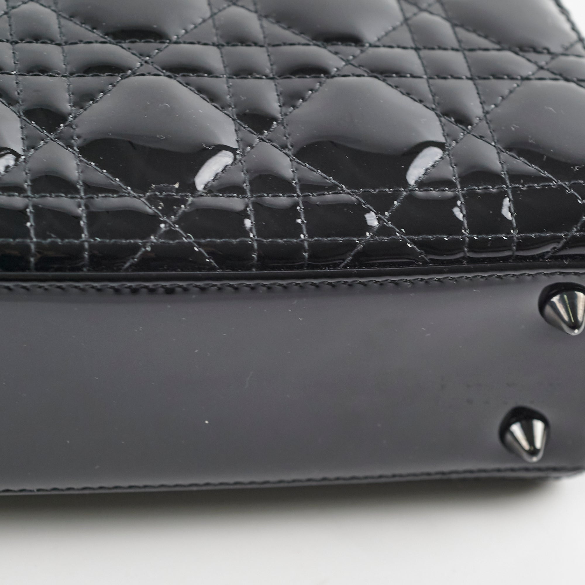 Christian Dior Small Lady Dior Patent Black