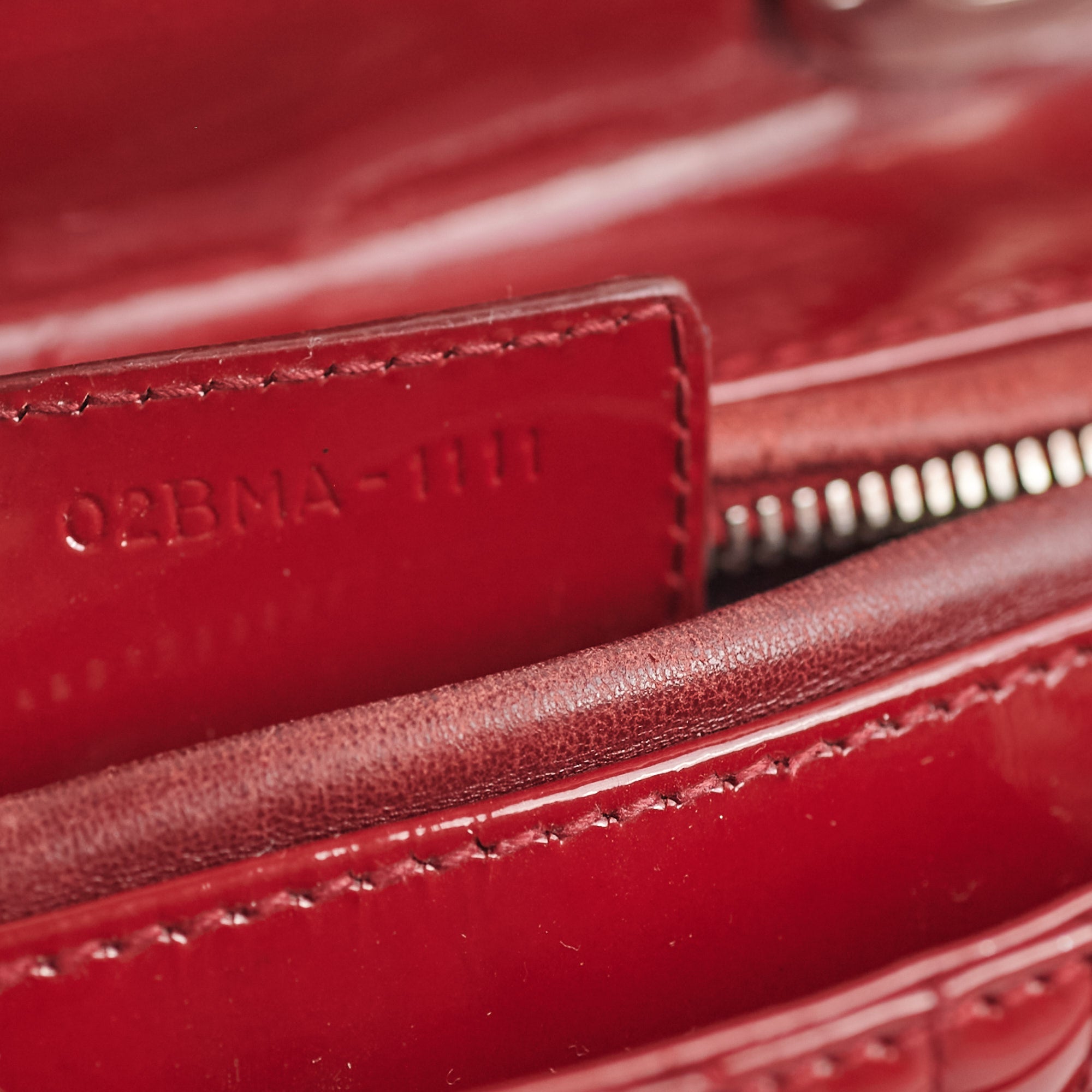 Dior Lady Dior Dark Red Patent Leather