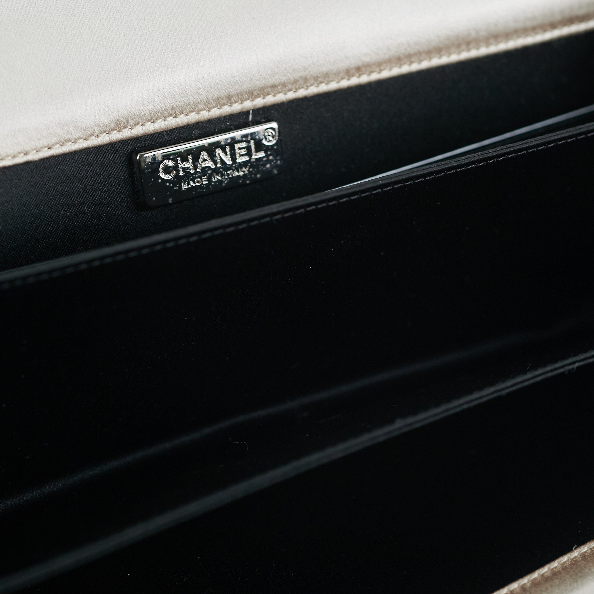 Chanel Lace Bow Clutch Black