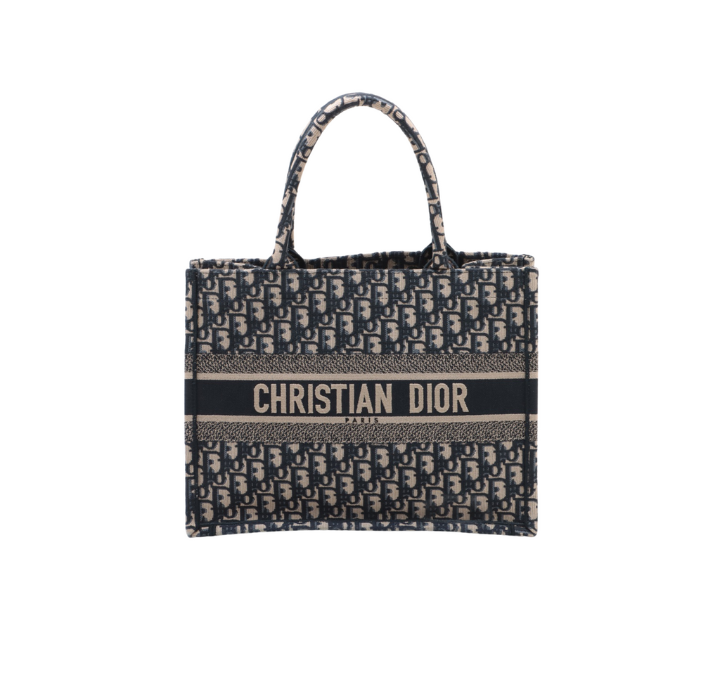 HOLD- BO Christian Dior Medium Oblique Navy Book Tote