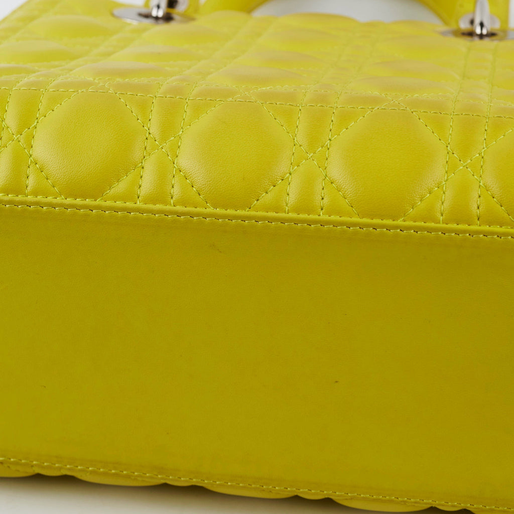 Christian Dior Lady Dior Medium Yellow