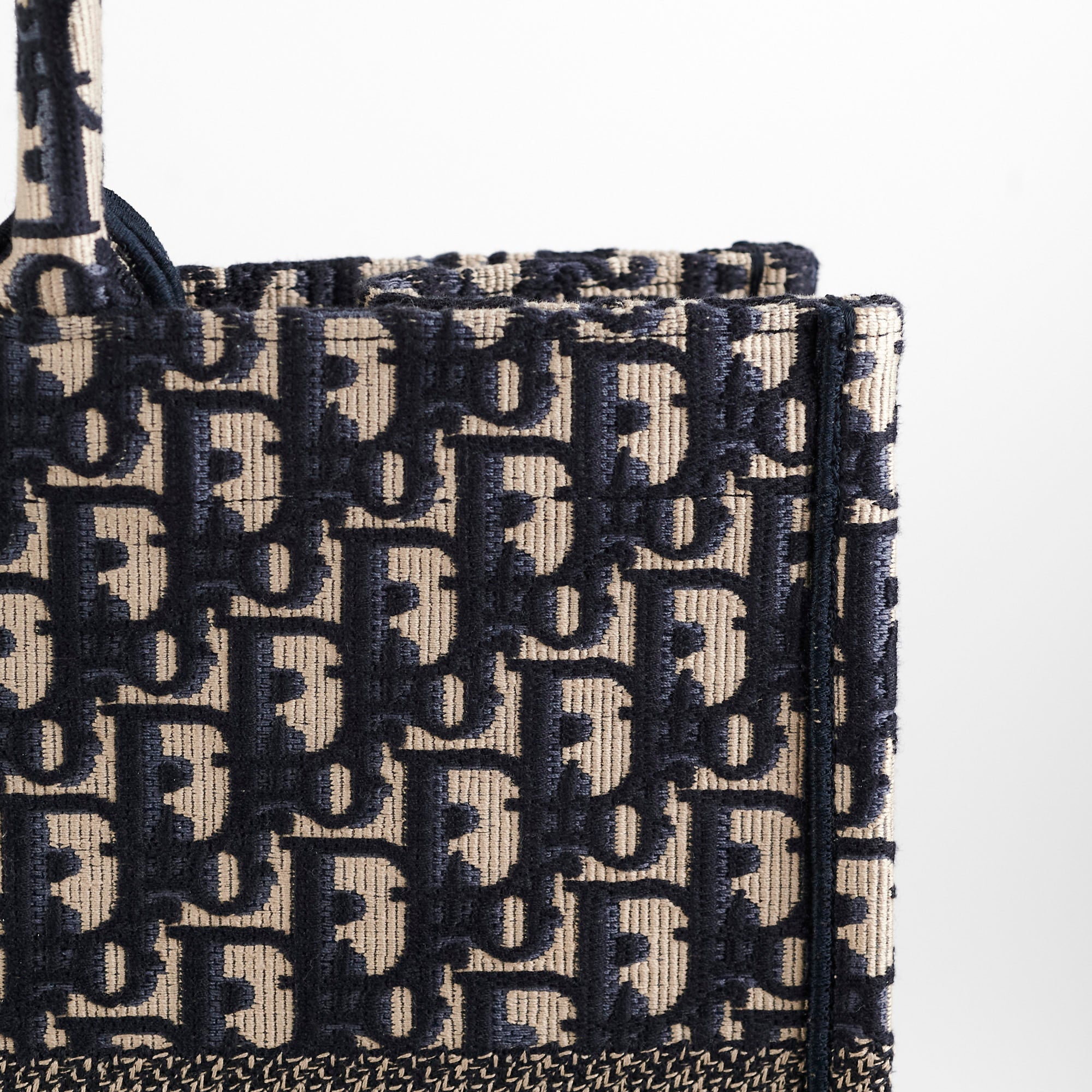 Christian Dior Book Tote Large Oblique Navy