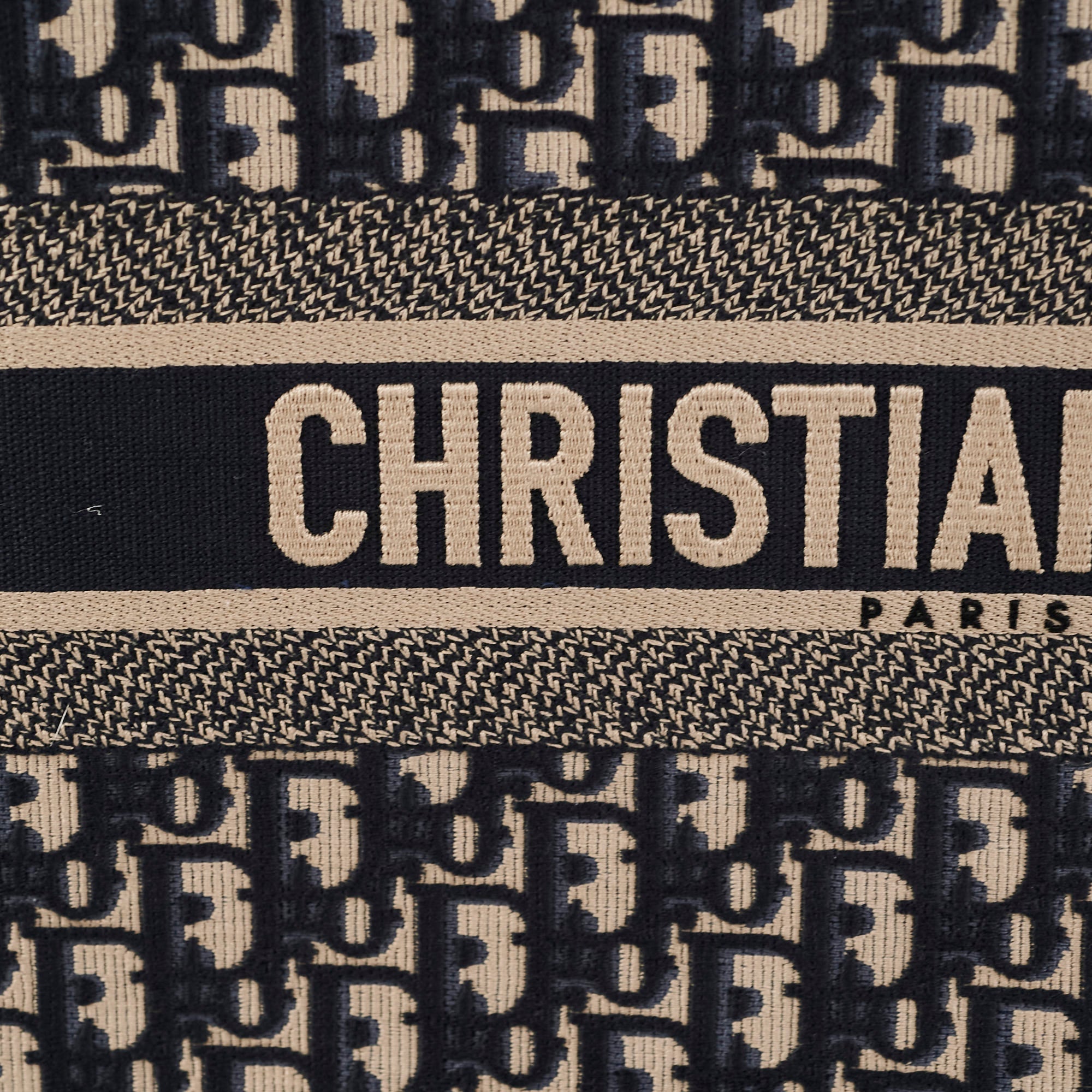 Christian Dior Book Tote Large Oblique Navy