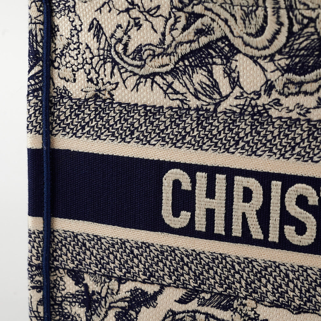 Christian Dior Book Tote Medium Navy